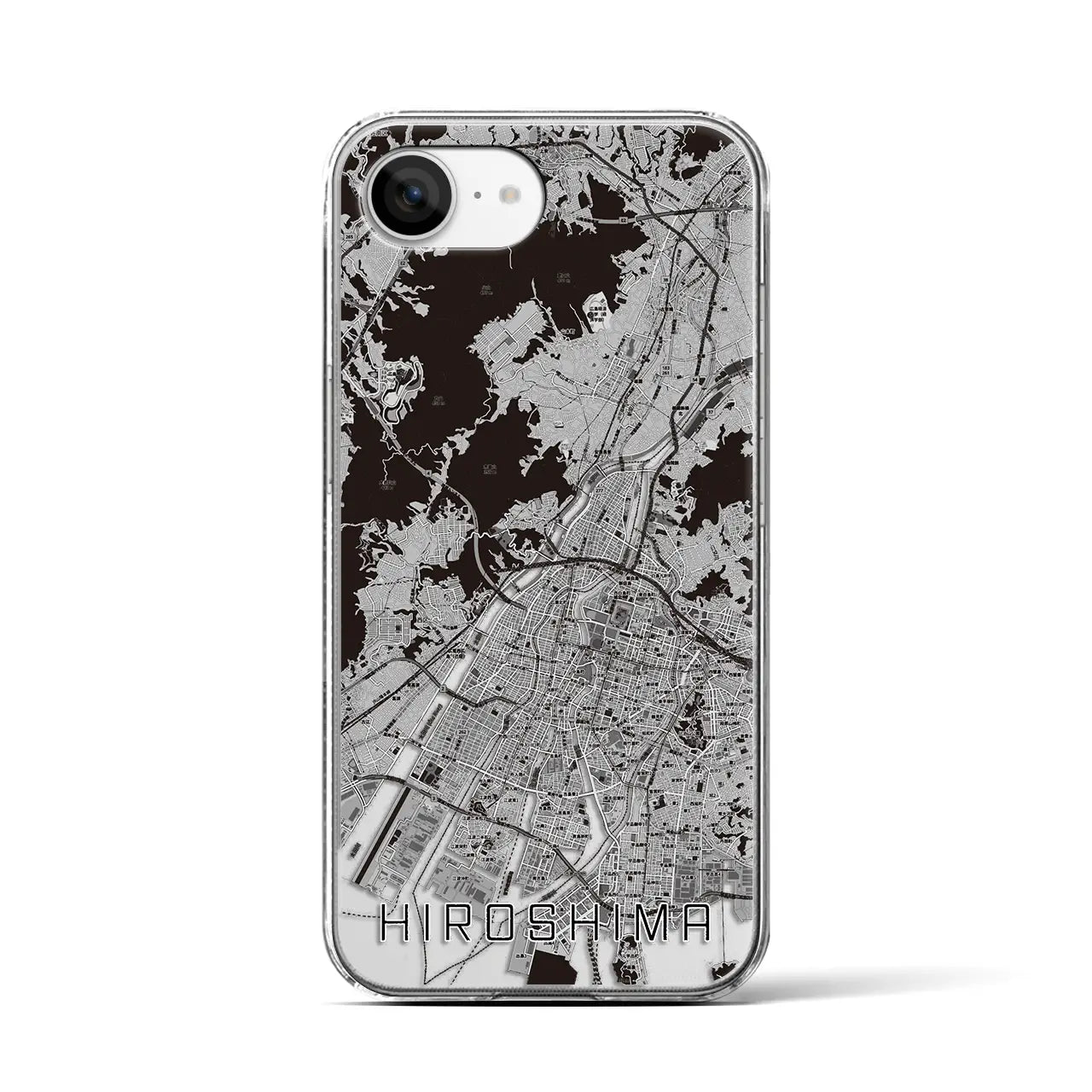 【広島(広島県)】地図柄iPhoneケース(クリアタイプ)