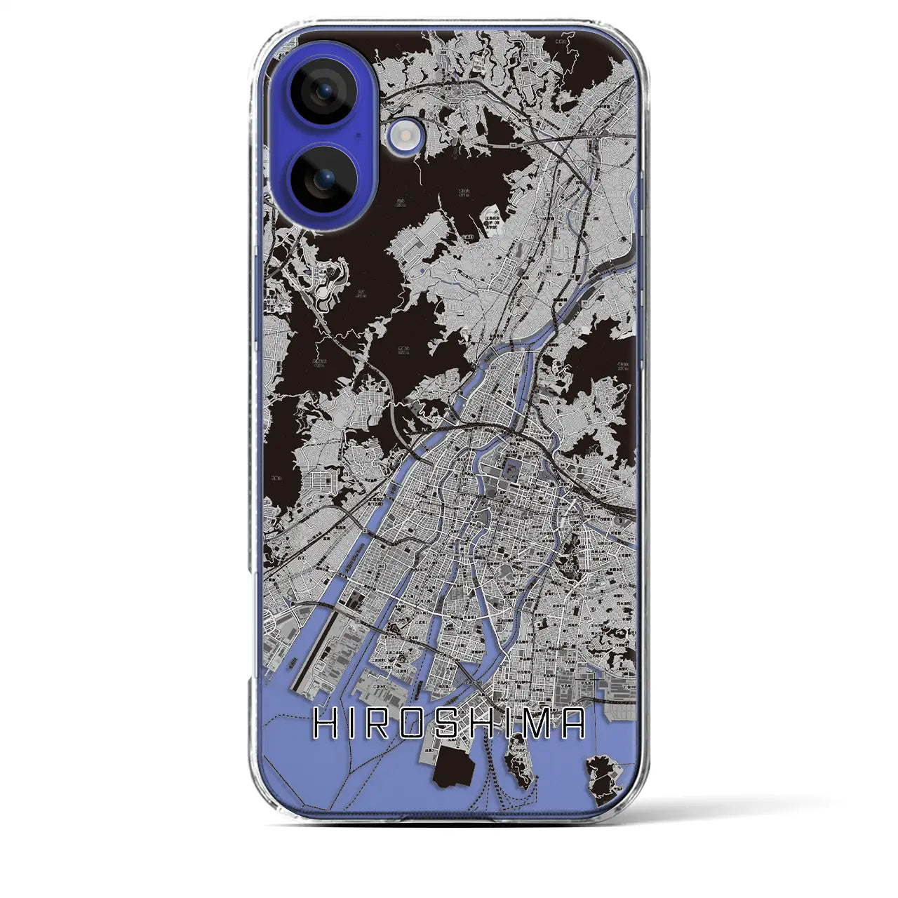 【広島(広島県)】地図柄iPhoneケース(クリアタイプ)