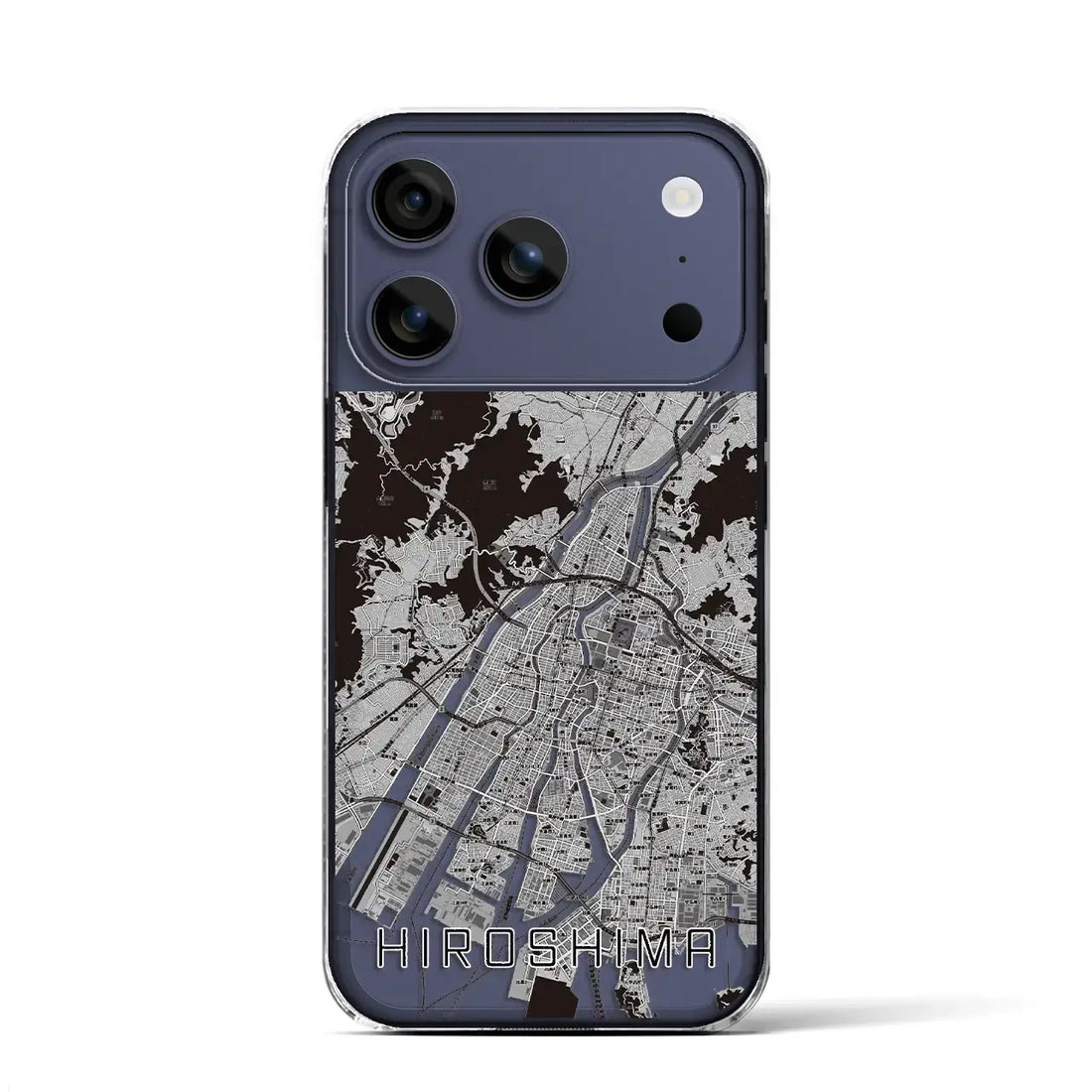 【広島(広島県)】地図柄iPhoneケース(クリアタイプ)