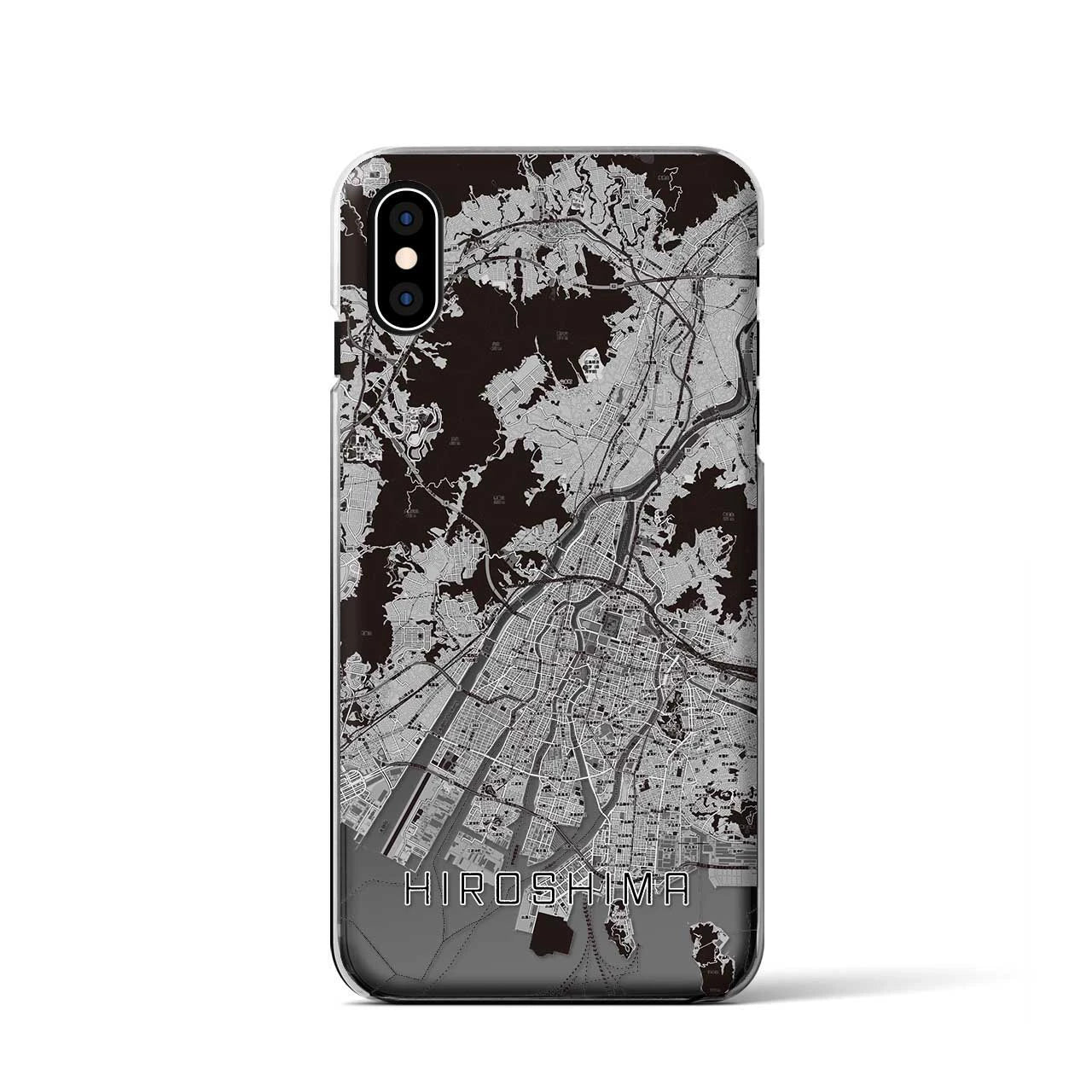 【広島(広島県)】地図柄iPhoneケース(クリアタイプ)