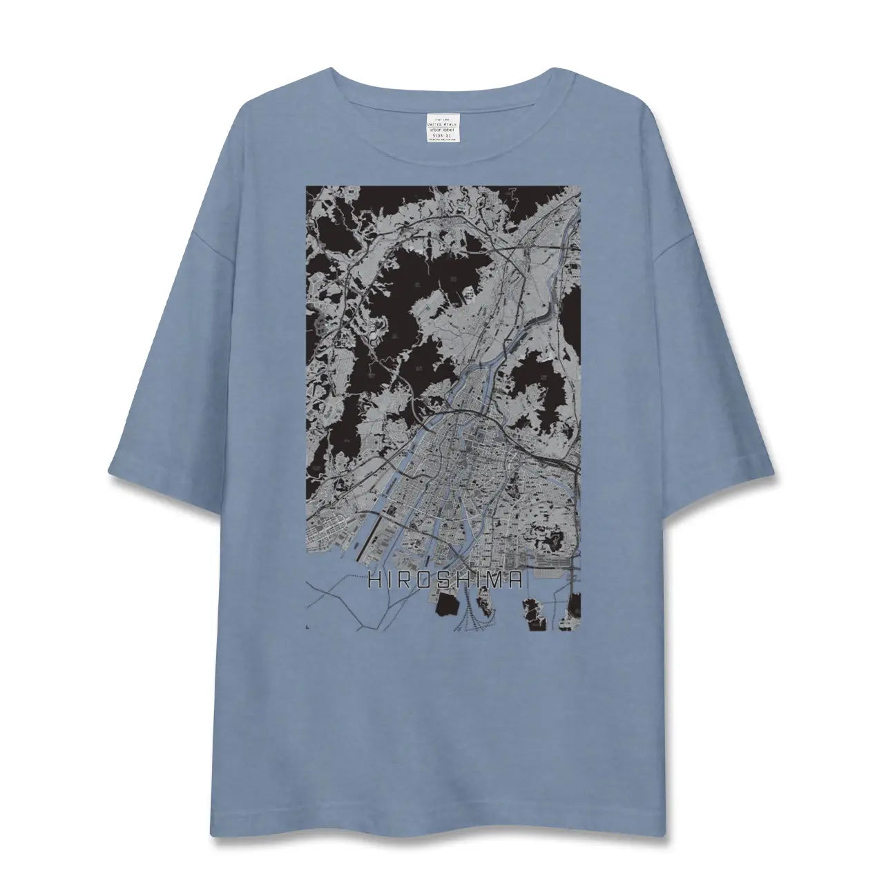 【広島(広島県)】地図柄ビッグシルエットTシャツ