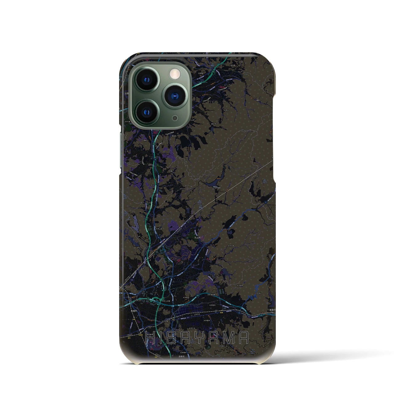 【久山(福岡県)】地図柄iPhoneケース(バックカバータイプ)