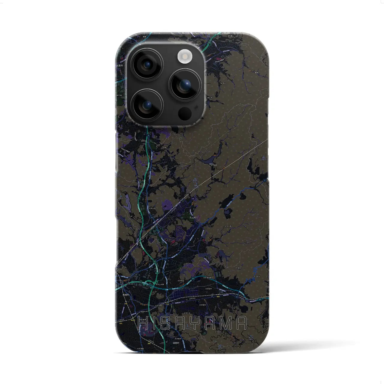 【久山(福岡県)】地図柄iPhoneケース(バックカバータイプ)