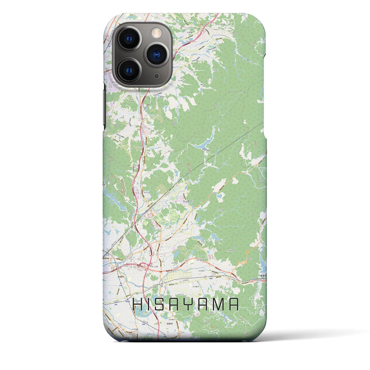 【久山(福岡県)】地図柄iPhoneケース(バックカバータイプ)