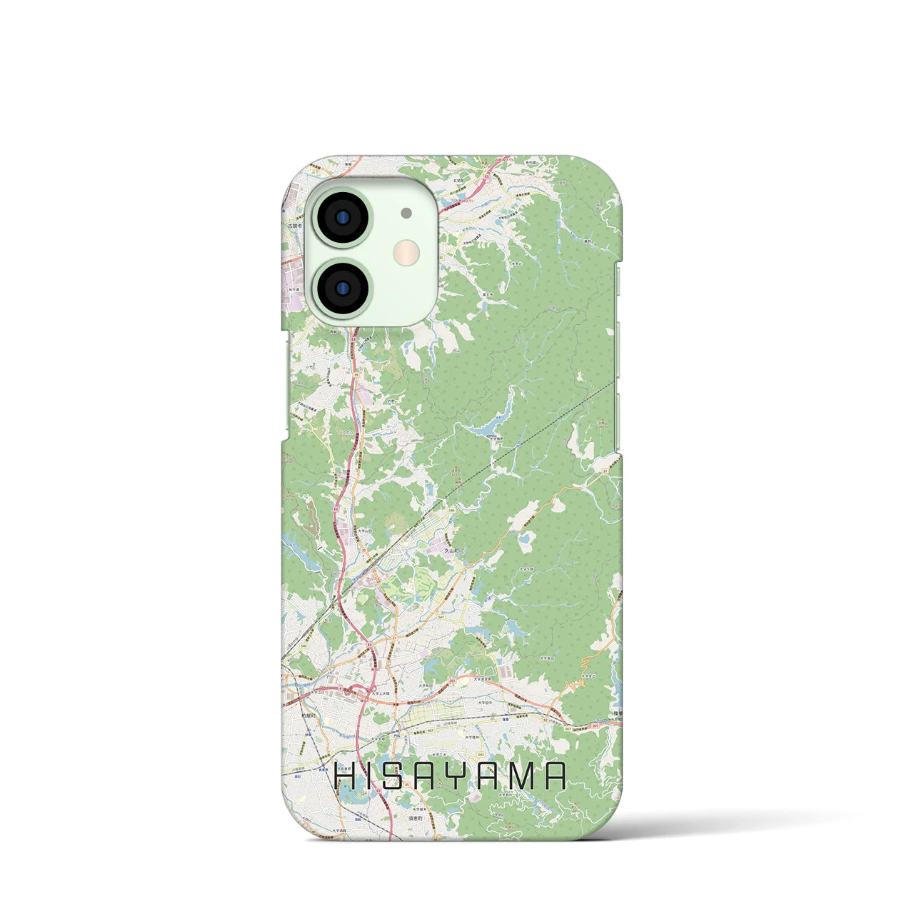 【久山(福岡県)】地図柄iPhoneケース(バックカバータイプ)