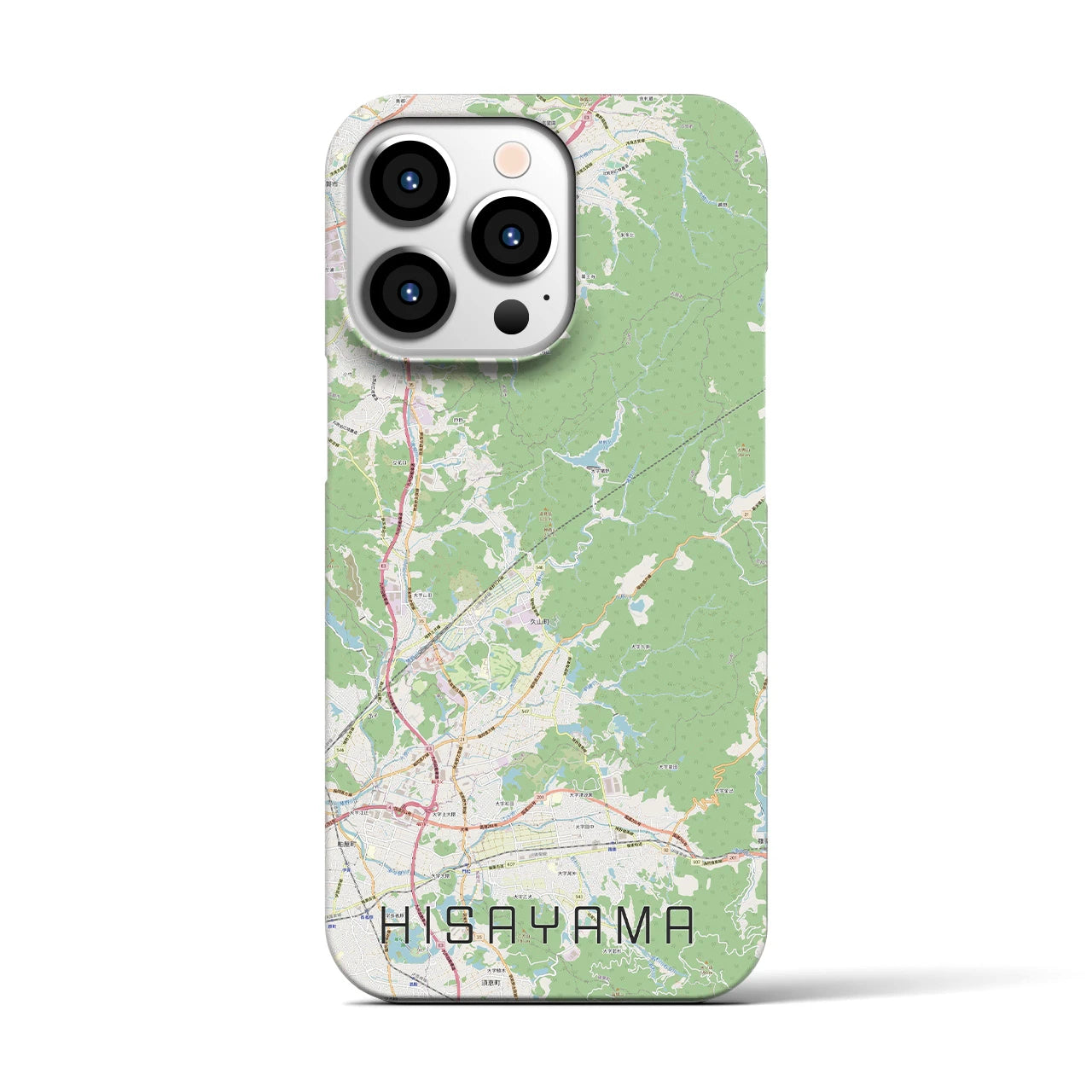 【久山(福岡県)】地図柄iPhoneケース(バックカバータイプ)