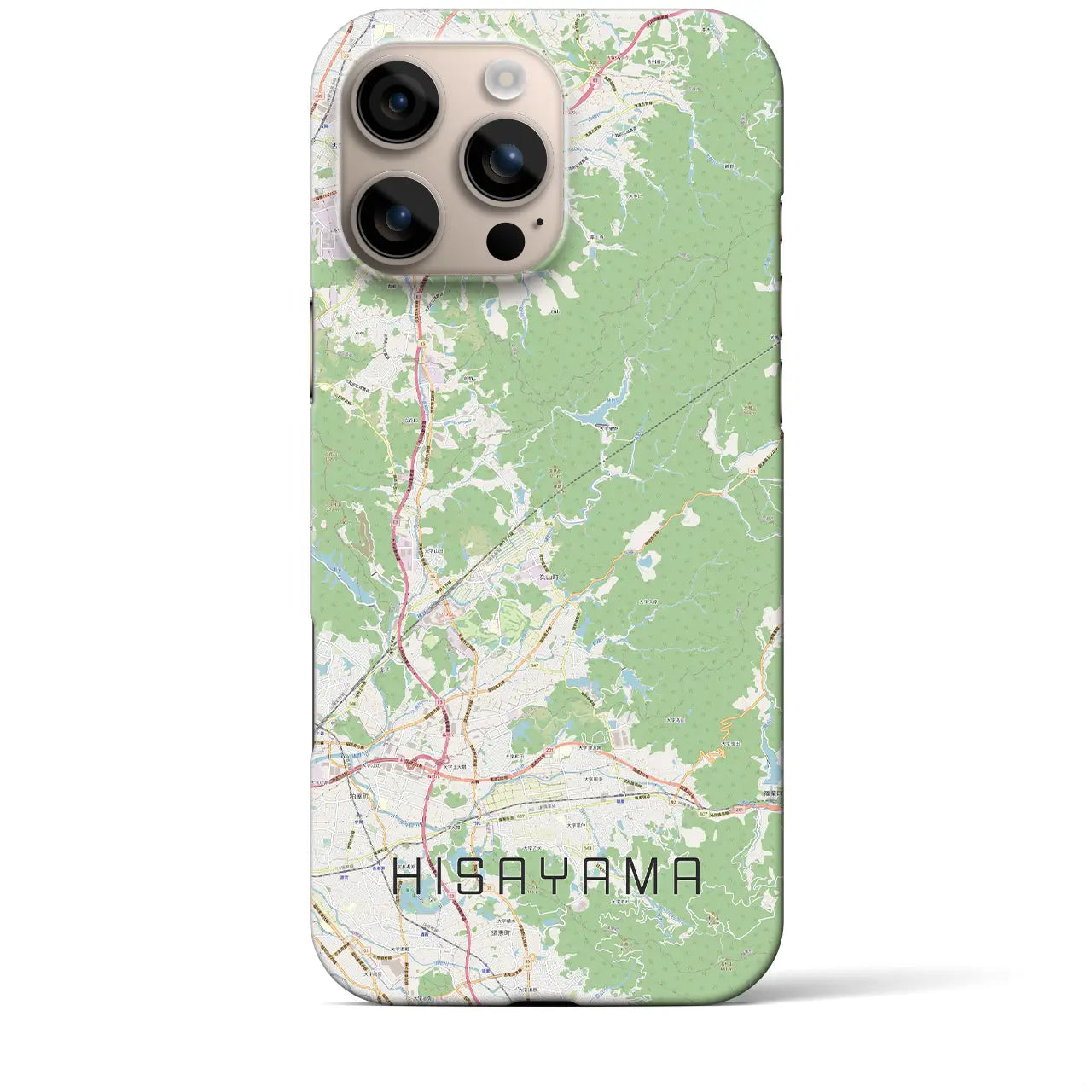 【久山(福岡県)】地図柄iPhoneケース(バックカバータイプ)