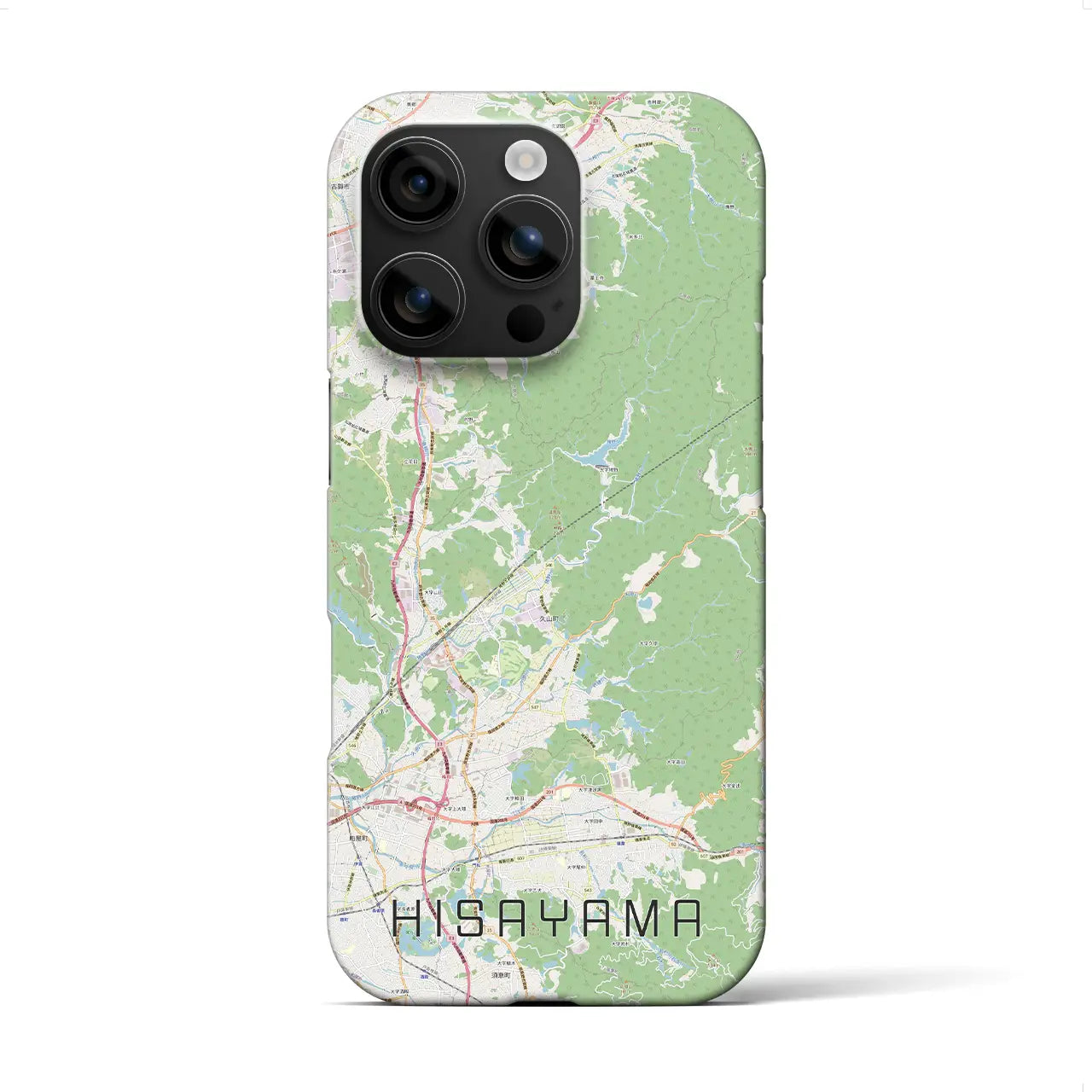 【久山(福岡県)】地図柄iPhoneケース(バックカバータイプ)