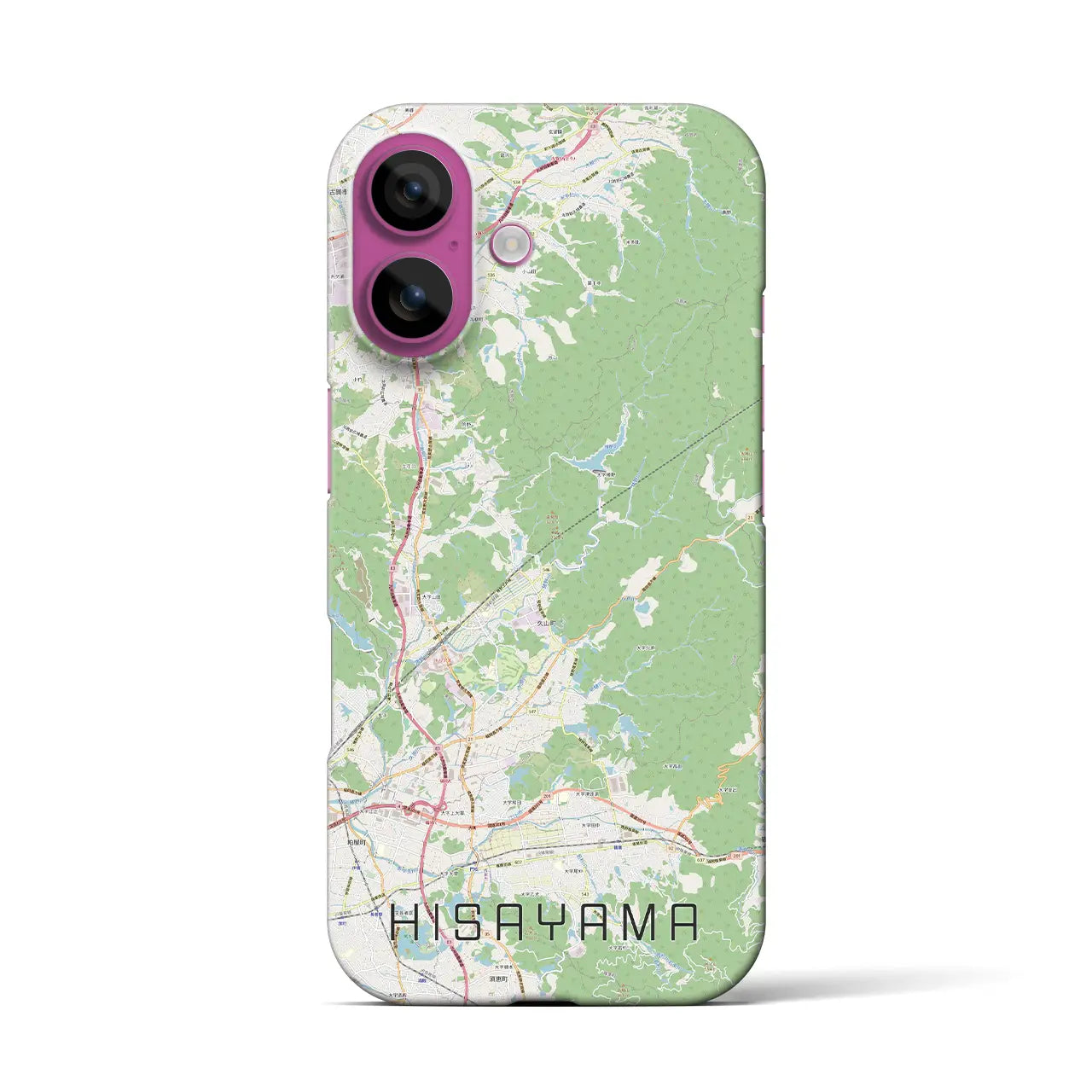 【久山(福岡県)】地図柄iPhoneケース(バックカバータイプ)