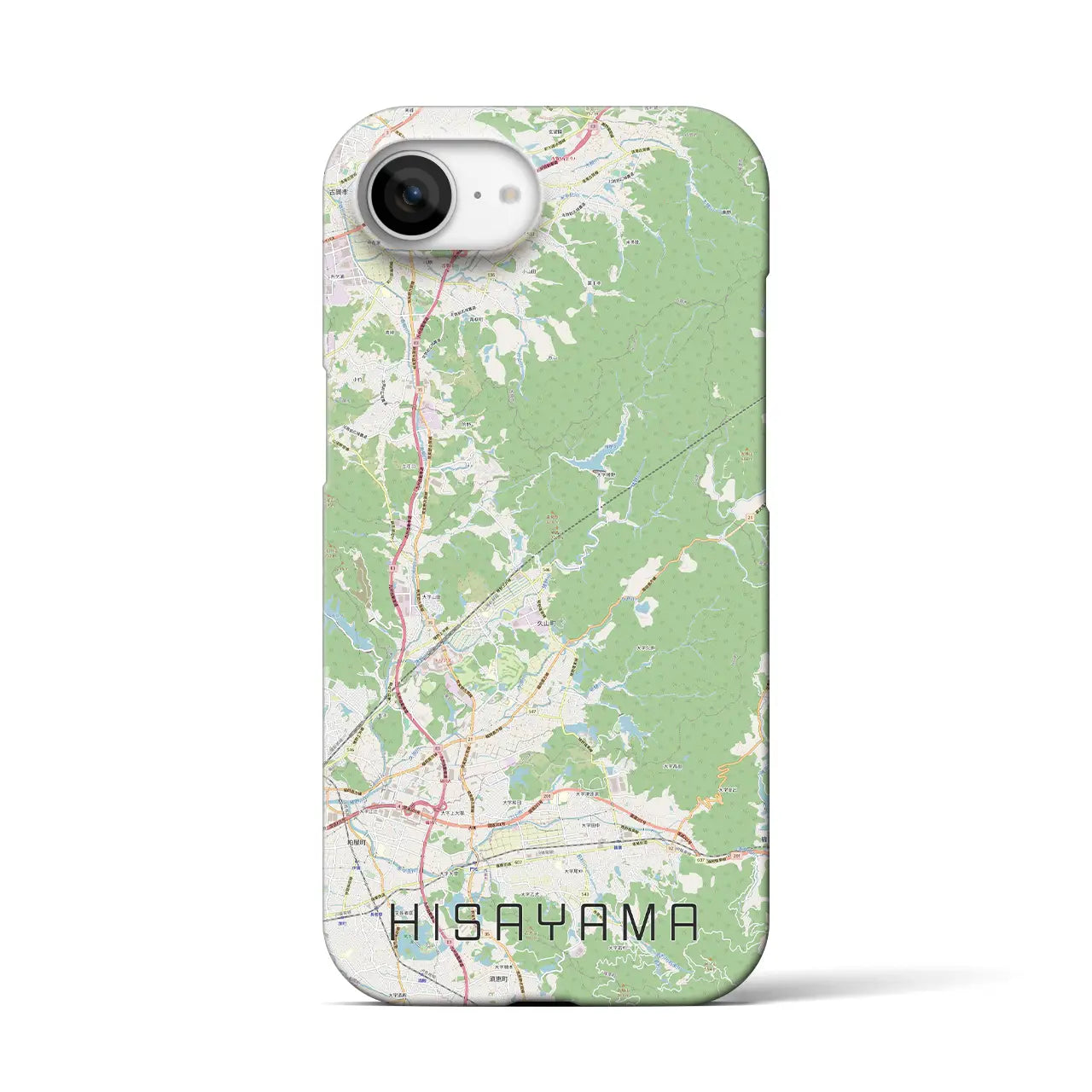 【久山(福岡県)】地図柄iPhoneケース(バックカバータイプ)