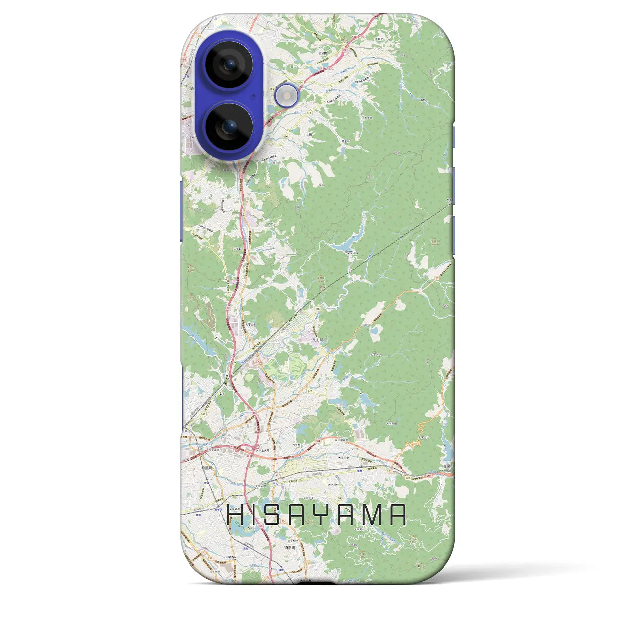 【久山(福岡県)】地図柄iPhoneケース(バックカバータイプ)