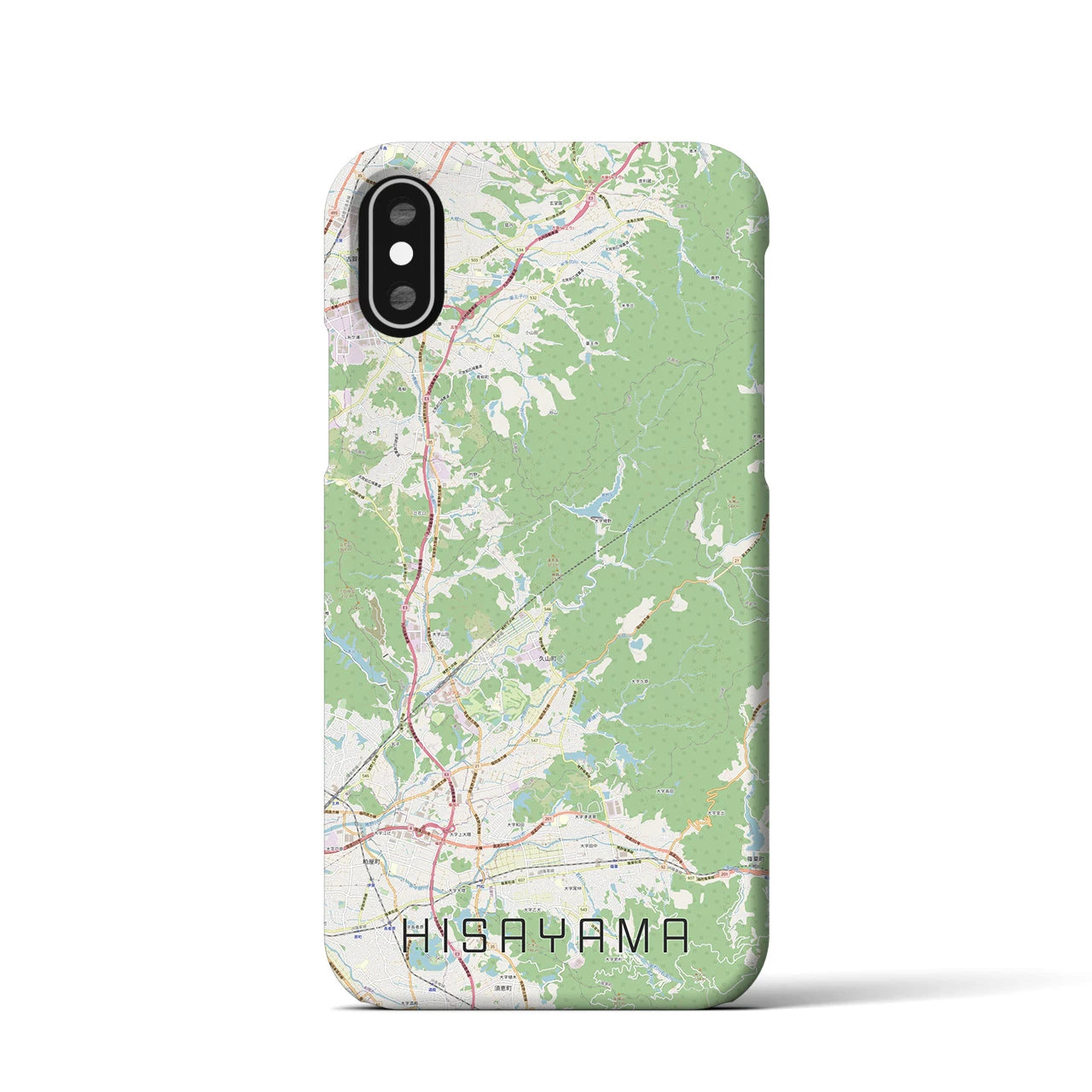 【久山(福岡県)】地図柄iPhoneケース(バックカバータイプ)