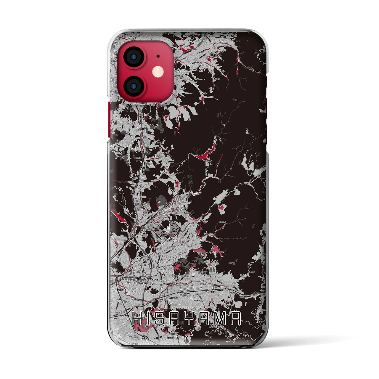 【久山(福岡県)】地図柄iPhoneケース(クリアタイプ)