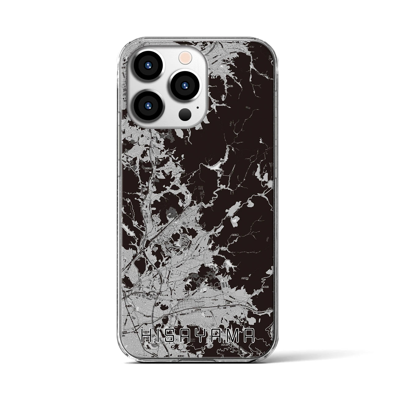 【久山(福岡県)】地図柄iPhoneケース(クリアタイプ)