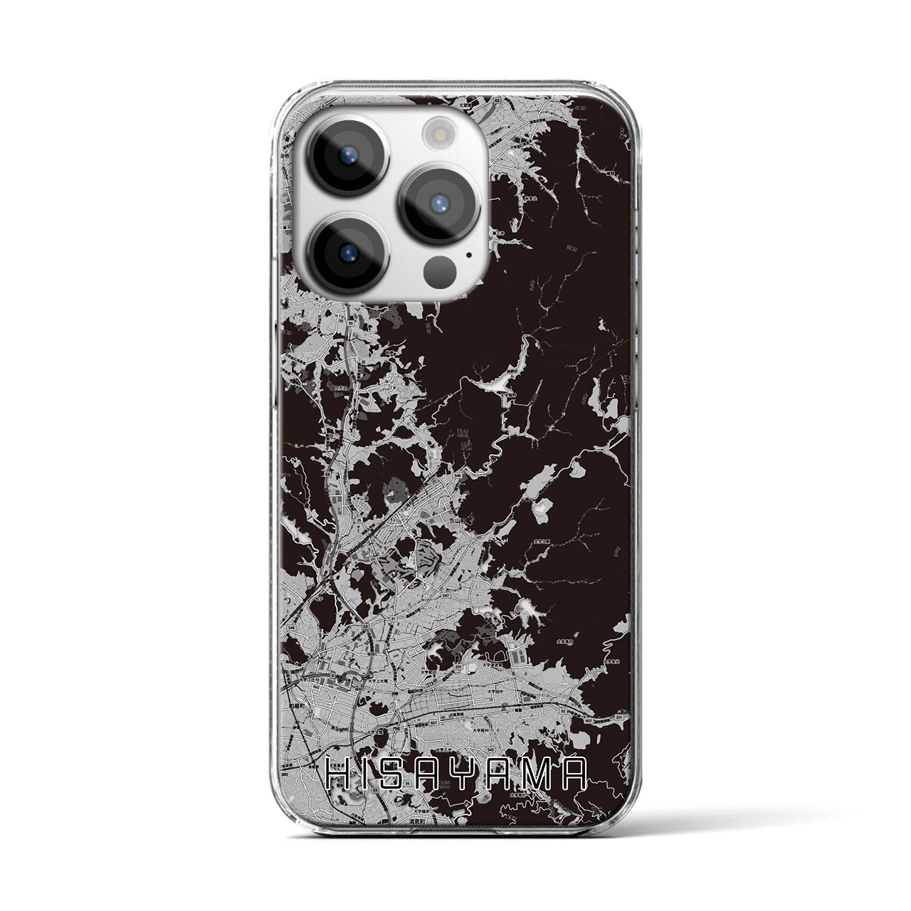 【久山(福岡県)】地図柄iPhoneケース(クリアタイプ)