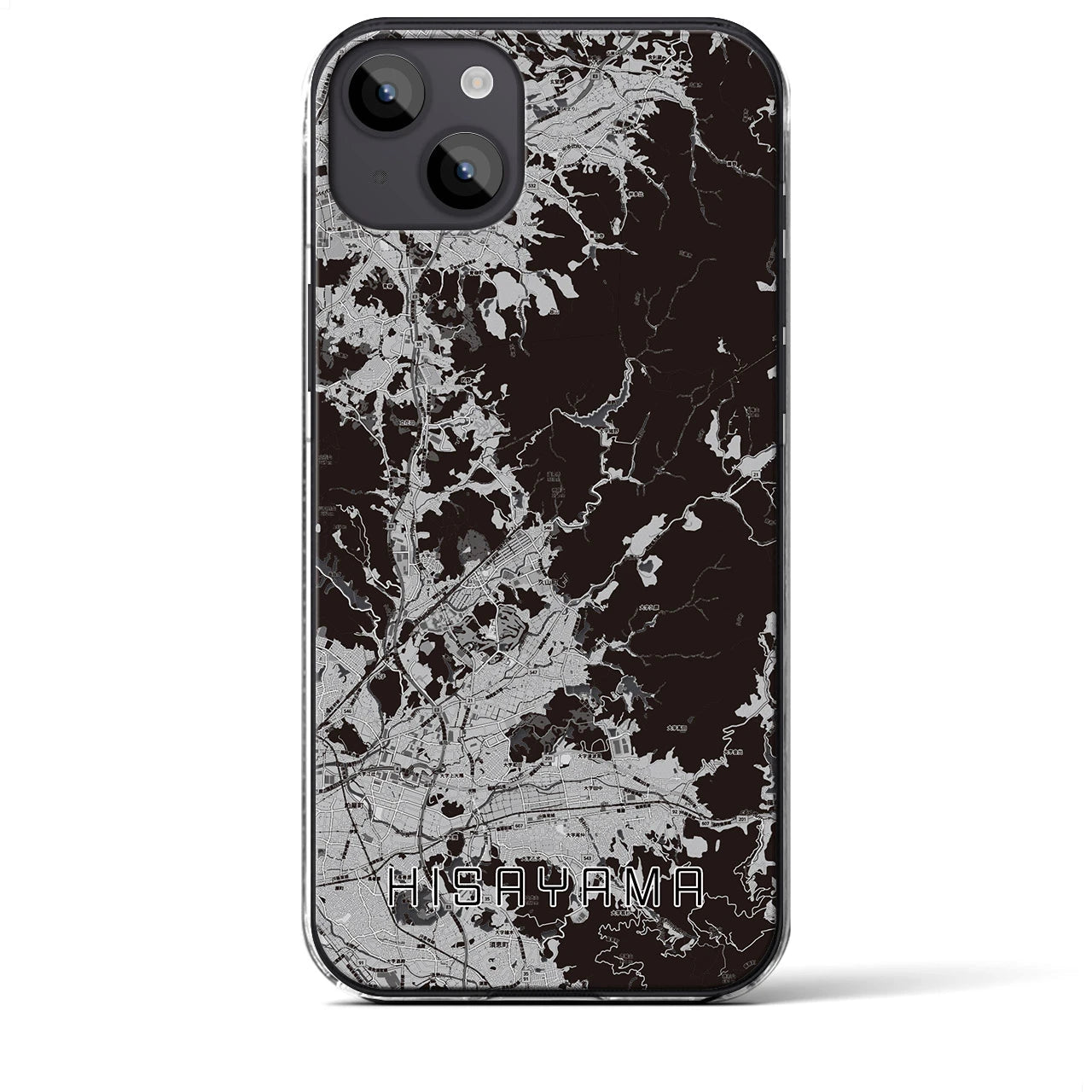 【久山(福岡県)】地図柄iPhoneケース(クリアタイプ)