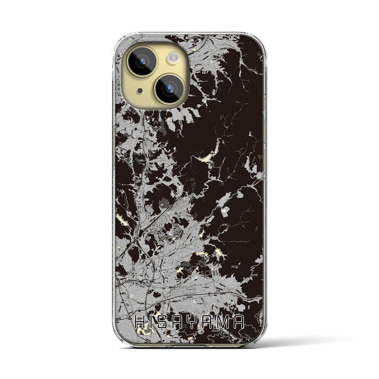 【久山(福岡県)】地図柄iPhoneケース(クリアタイプ)