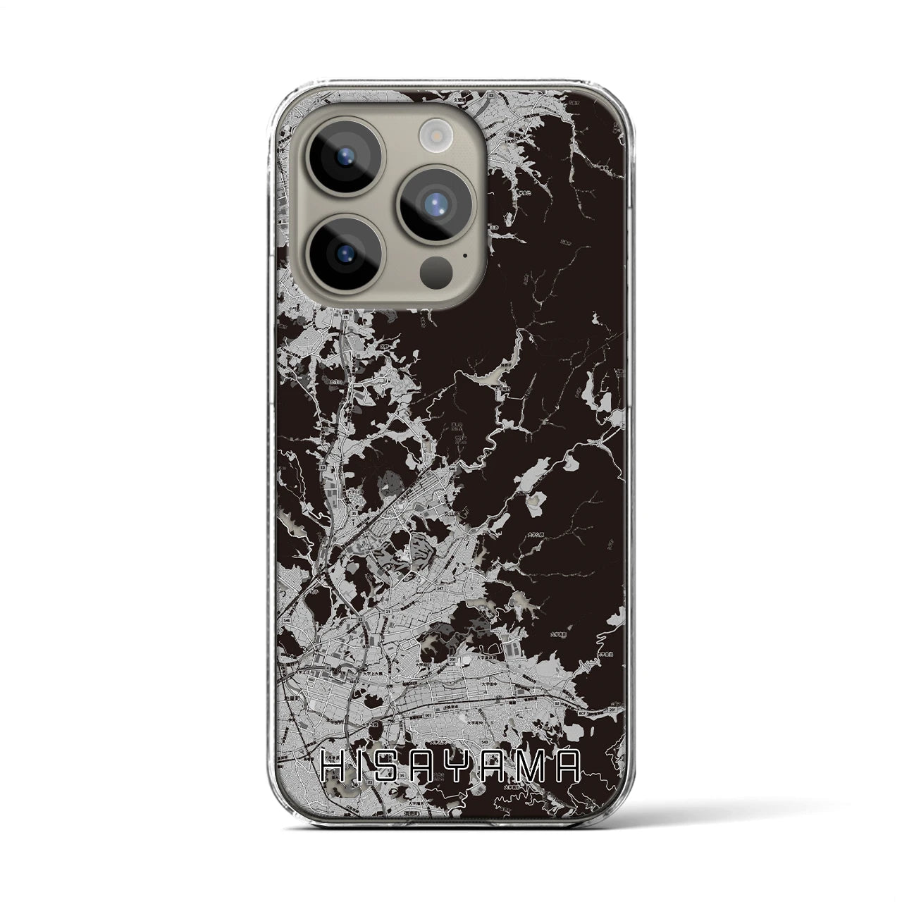 【久山(福岡県)】地図柄iPhoneケース(クリアタイプ)