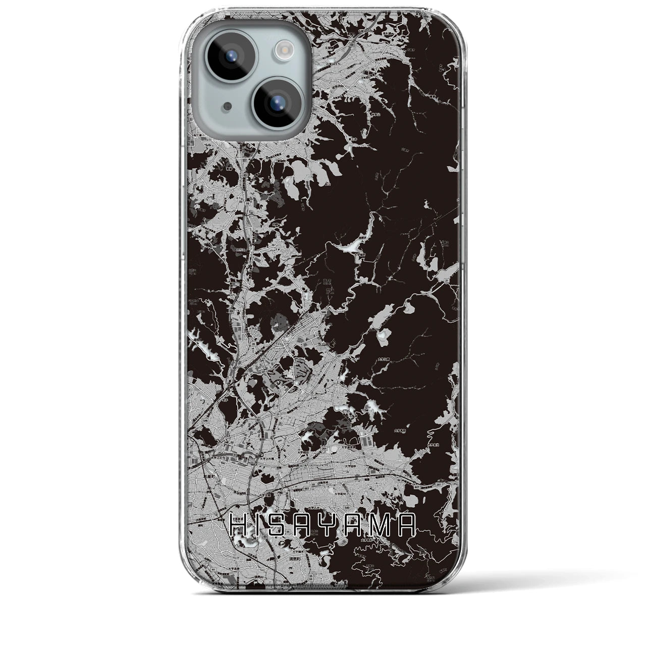 【久山(福岡県)】地図柄iPhoneケース(クリアタイプ)