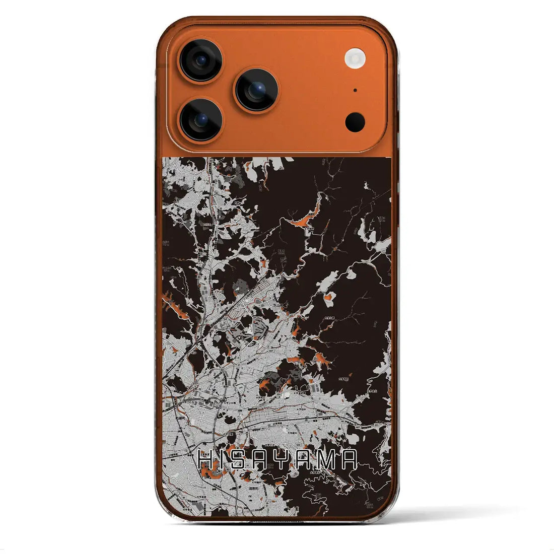 【久山(福岡県)】地図柄iPhoneケース(クリアタイプ)