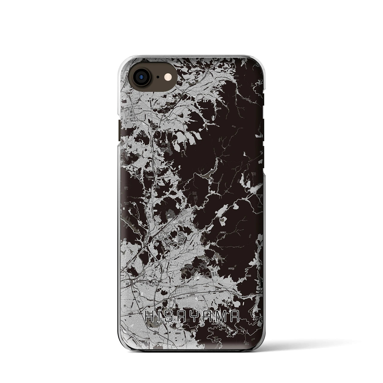 【久山(福岡県)】地図柄iPhoneケース(クリアタイプ)