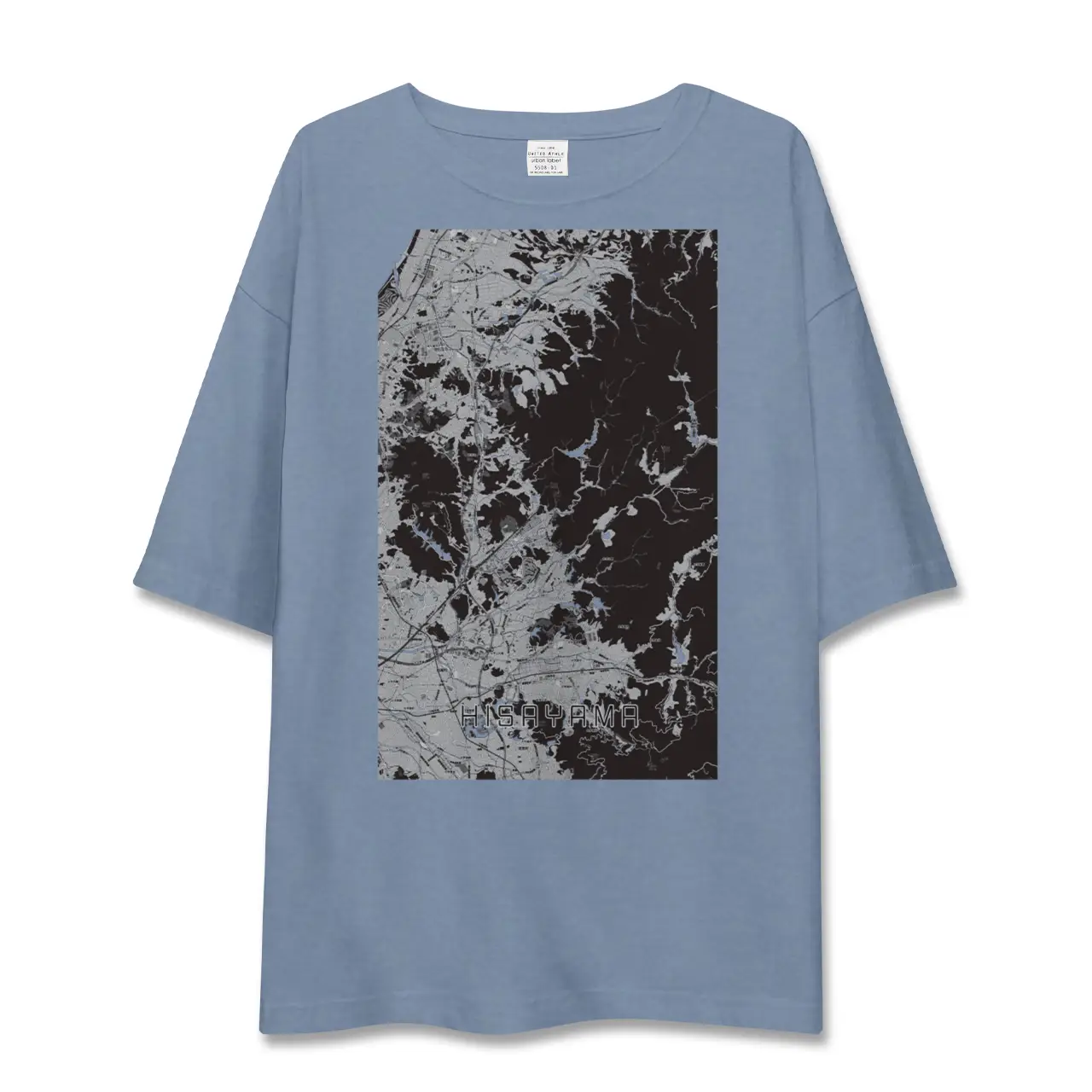 【久山(福岡県)】地図柄ビッグシルエットTシャツ