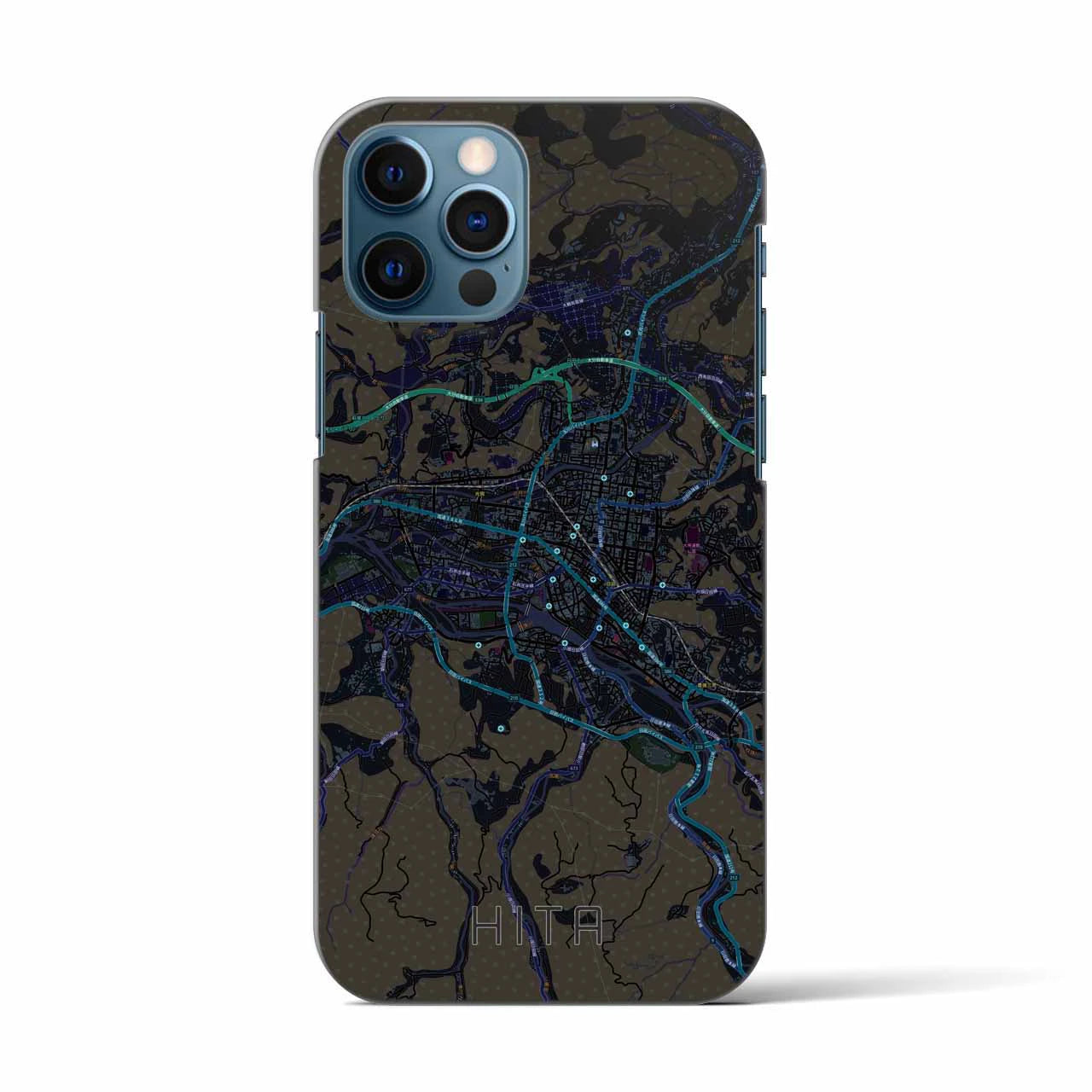 【日田2(大分県)】地図柄iPhoneケース(バックカバータイプ)