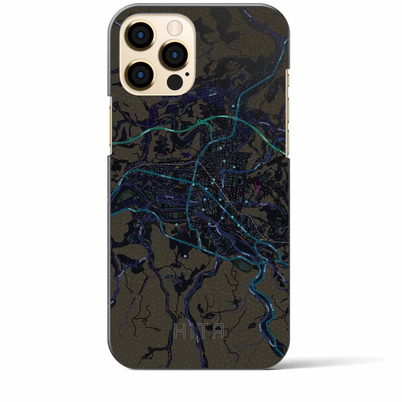 【日田2(大分県)】地図柄iPhoneケース(バックカバータイプ)