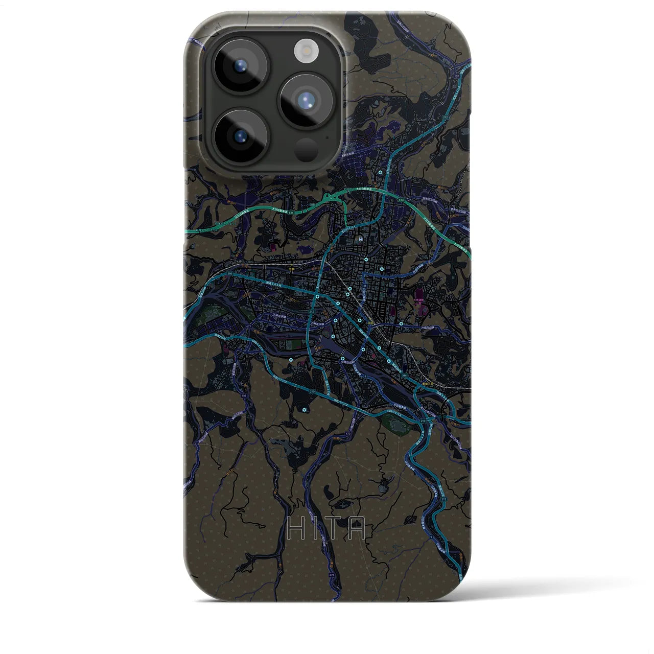 【日田2(大分県)】地図柄iPhoneケース(バックカバータイプ)