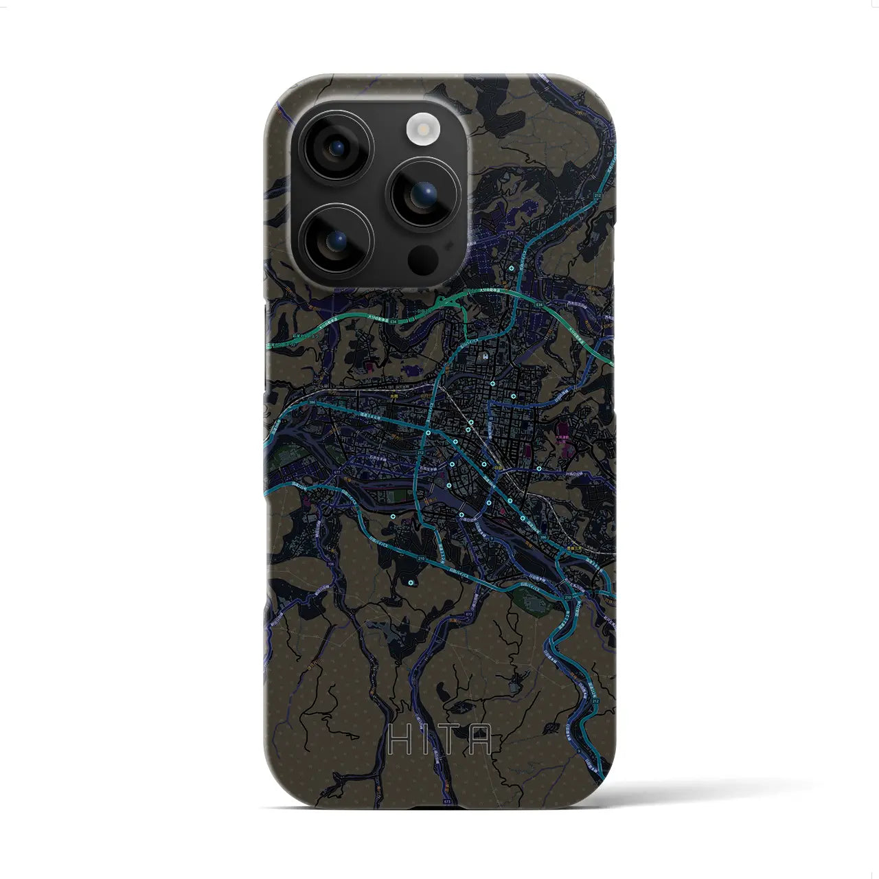【日田2(大分県)】地図柄iPhoneケース(バックカバータイプ)