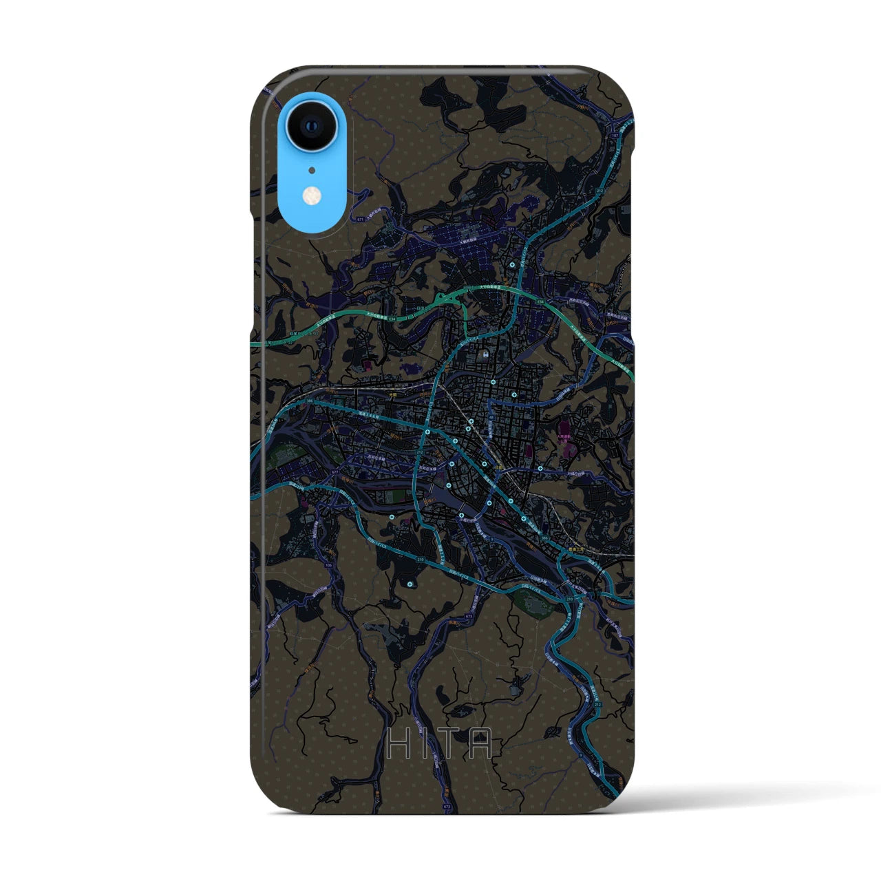 【日田2(大分県)】地図柄iPhoneケース(バックカバータイプ)