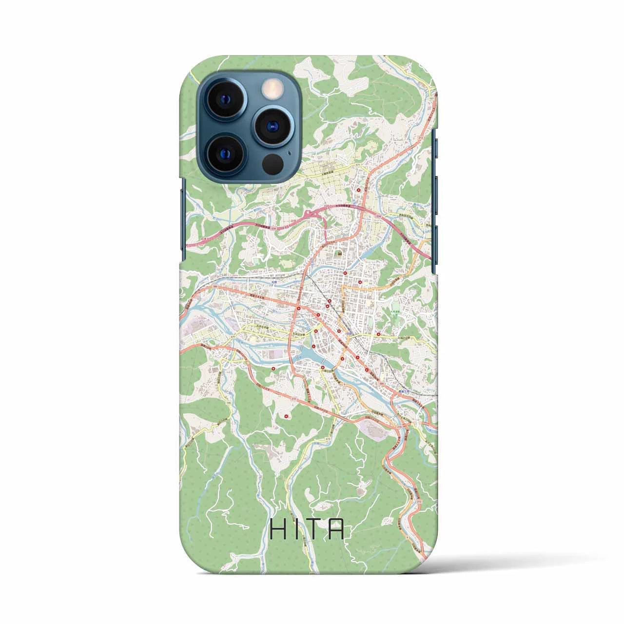 【日田2(大分県)】地図柄iPhoneケース(バックカバータイプ)