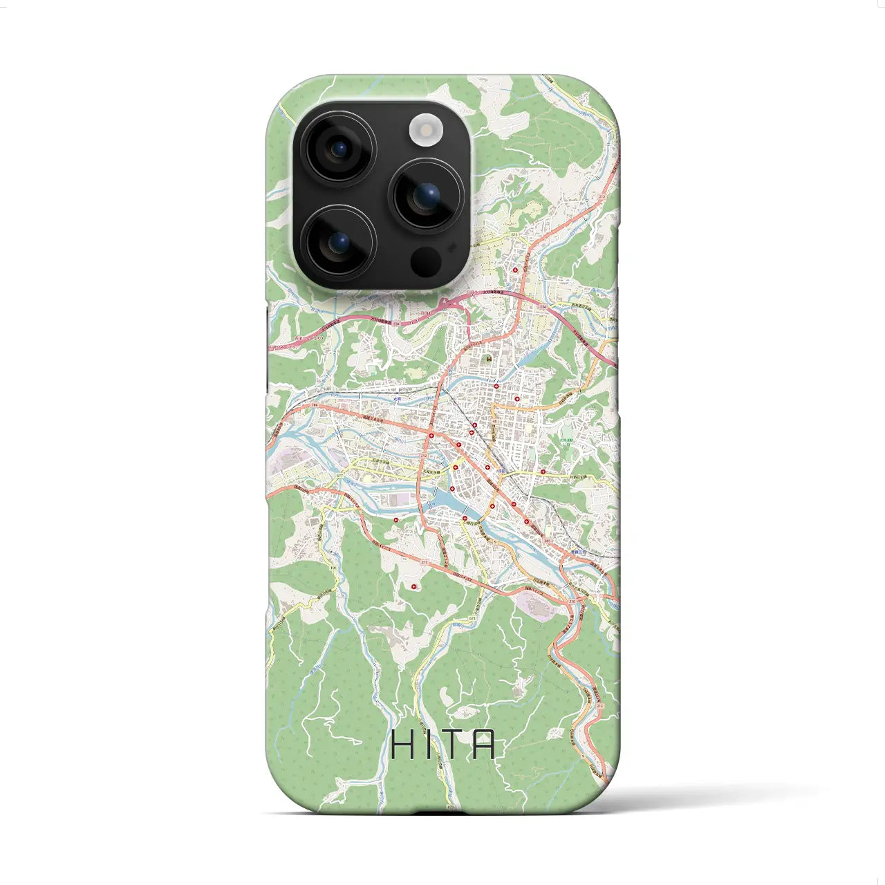 【日田2(大分県)】地図柄iPhoneケース(バックカバータイプ)