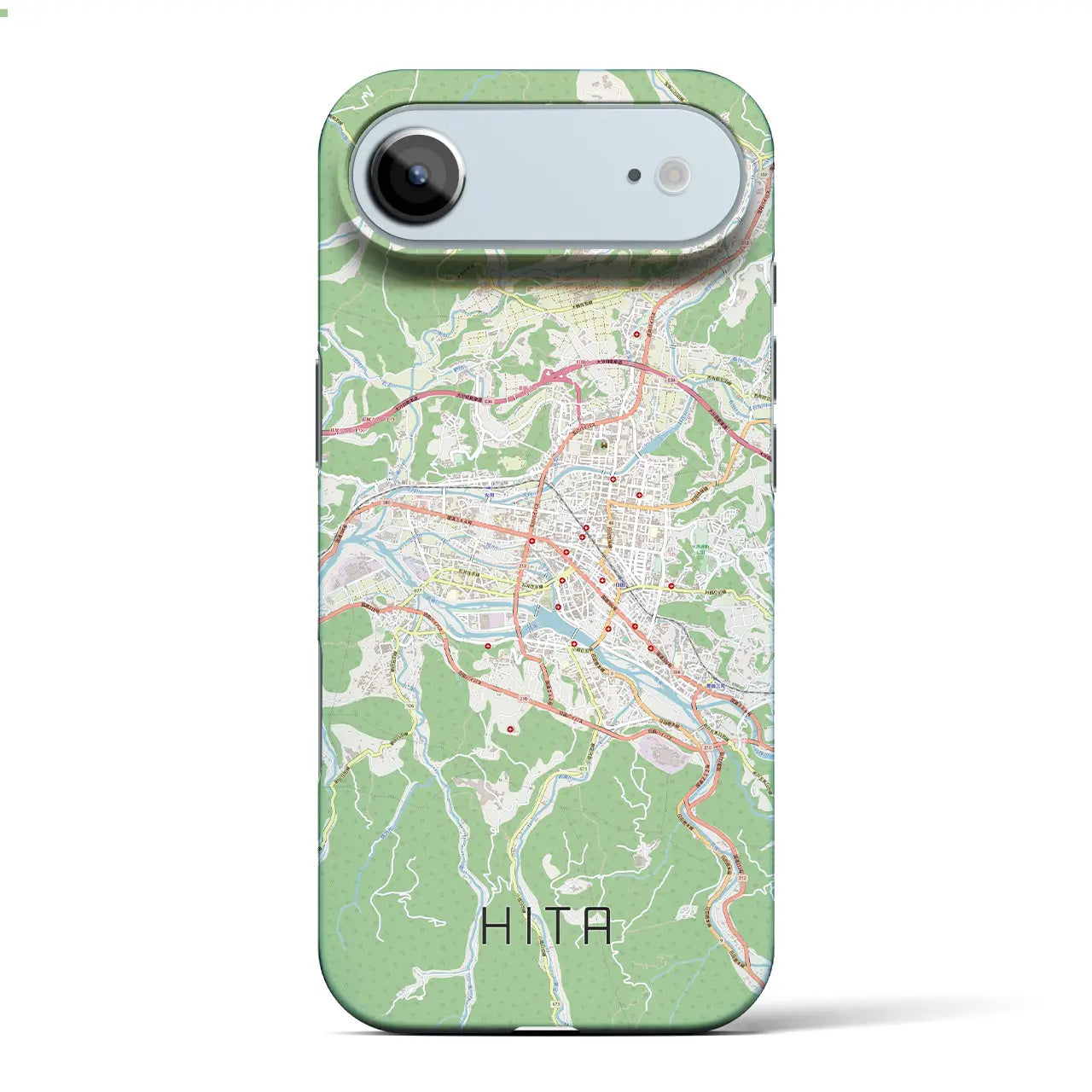 【日田2(大分県)】地図柄iPhoneケース(バックカバータイプ)