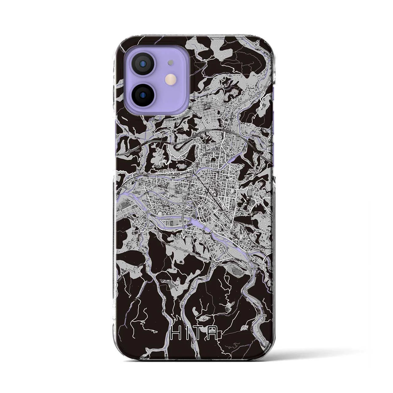 【日田2(大分県)】地図柄iPhoneケース(クリアタイプ)