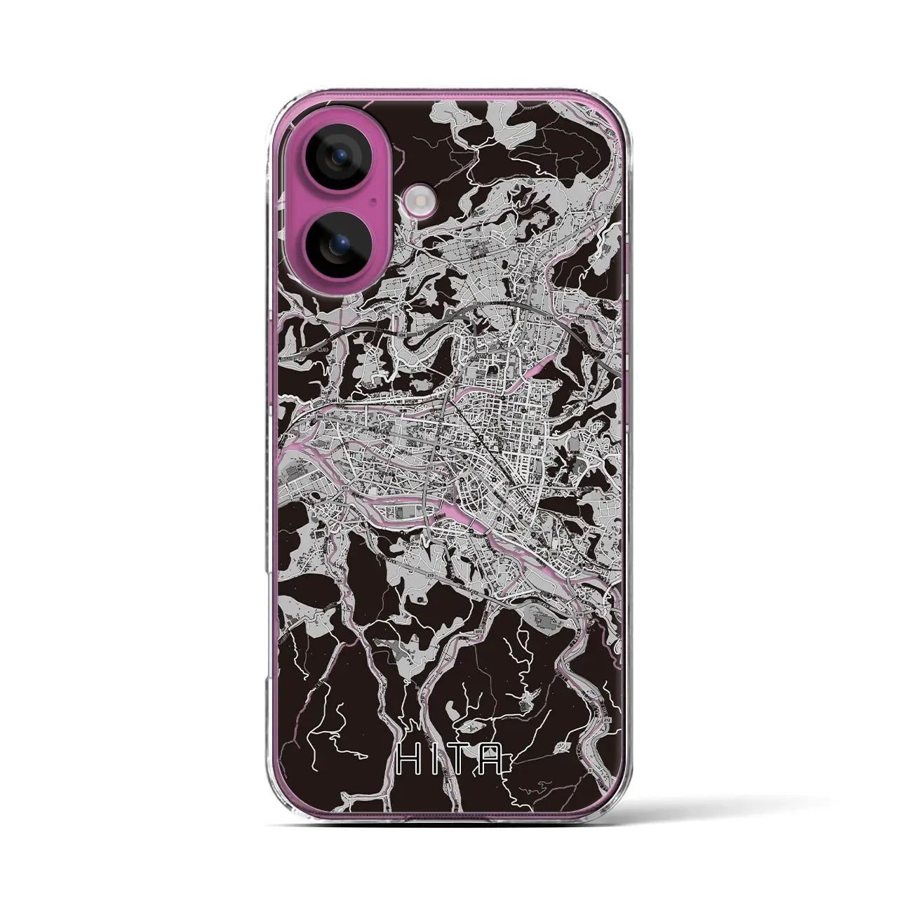 【日田2(大分県)】地図柄iPhoneケース(クリアタイプ)