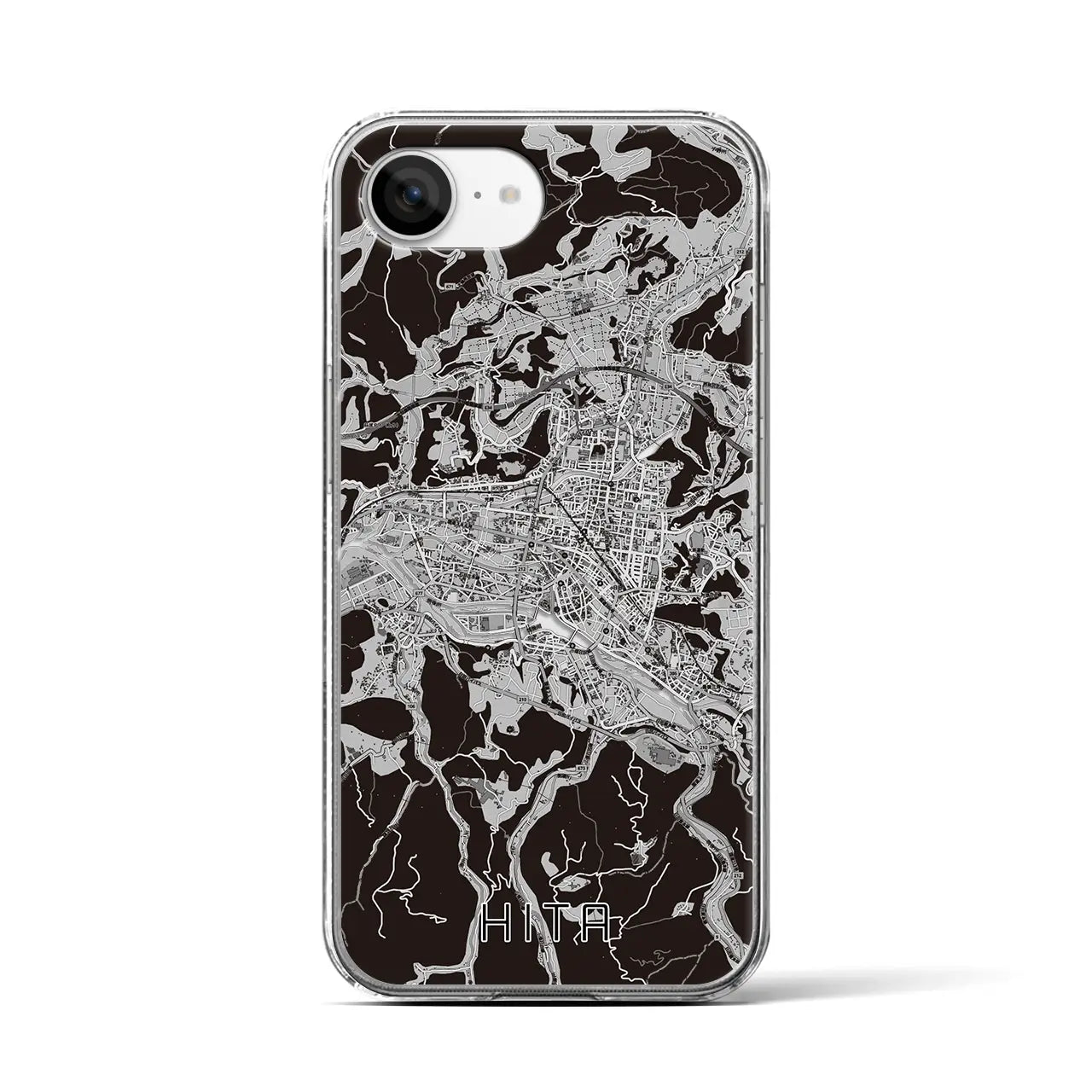 【日田2(大分県)】地図柄iPhoneケース(クリアタイプ)