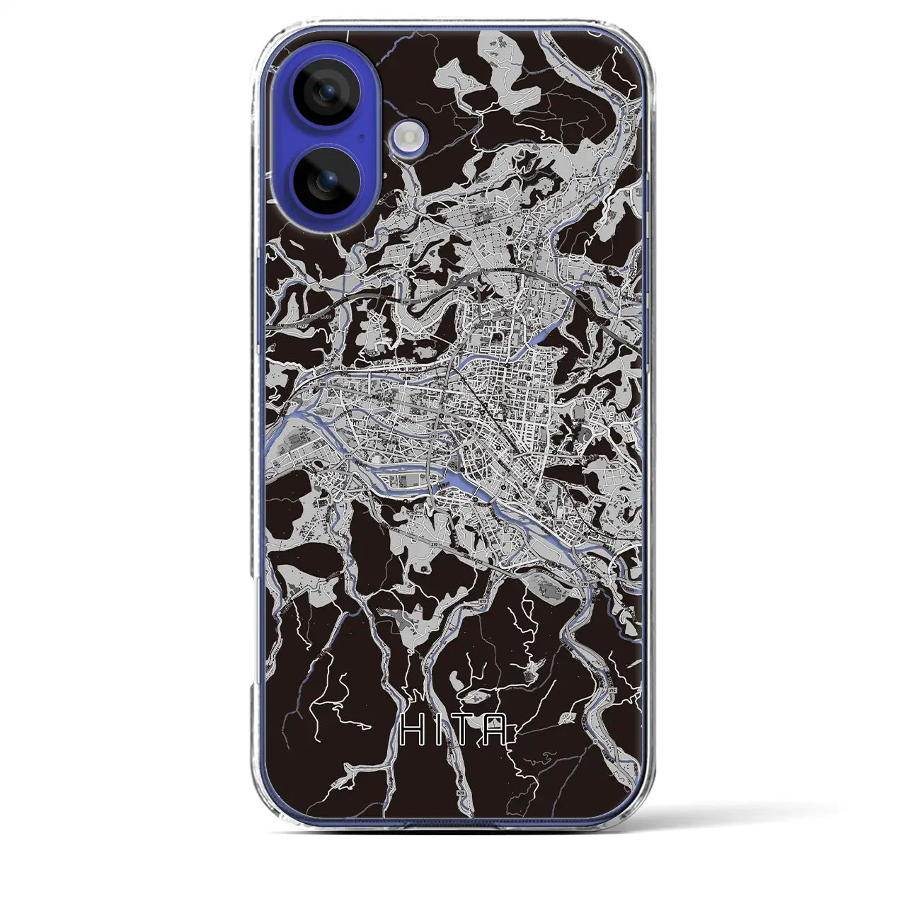 【日田2(大分県)】地図柄iPhoneケース(クリアタイプ)