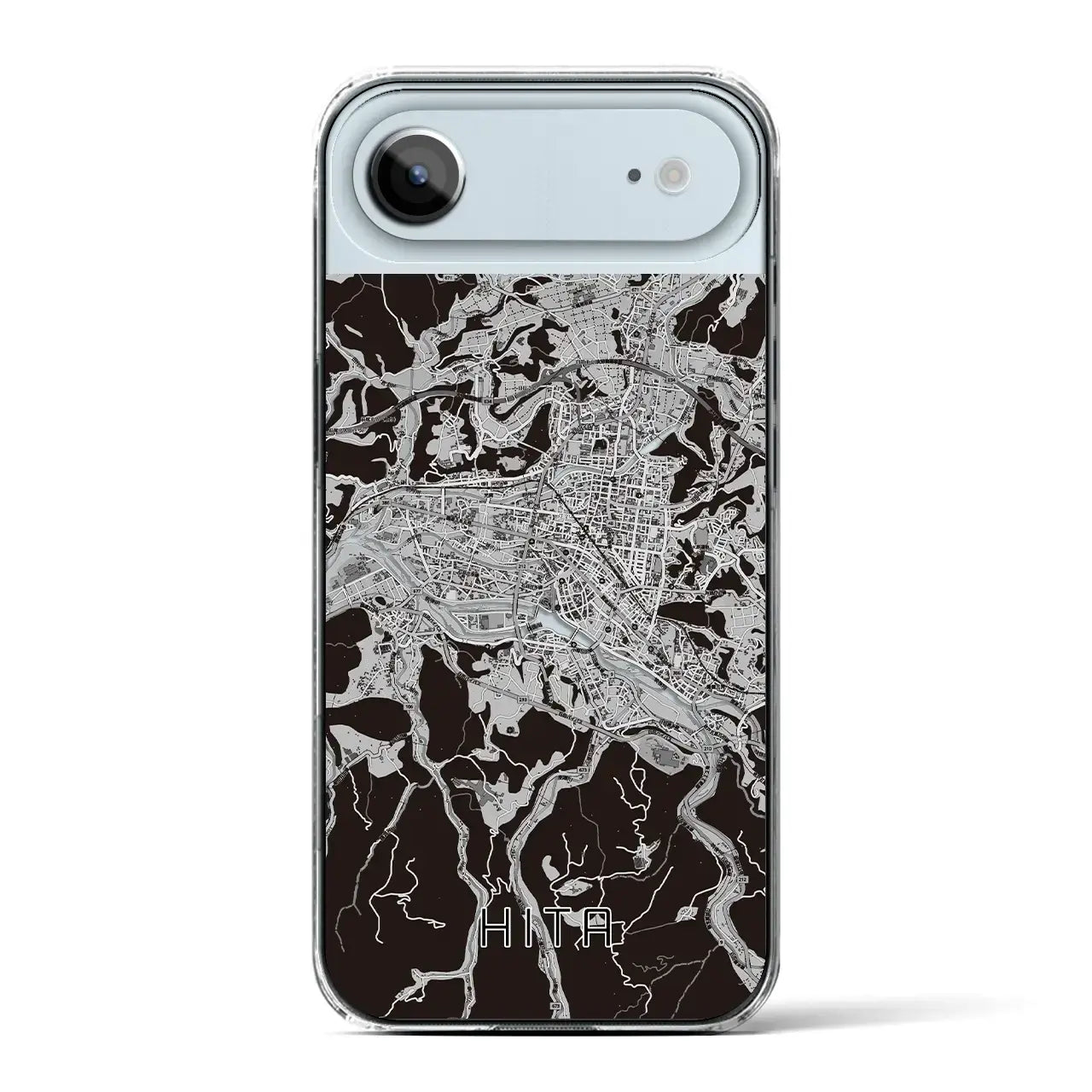 【日田2(大分県)】地図柄iPhoneケース(クリアタイプ)