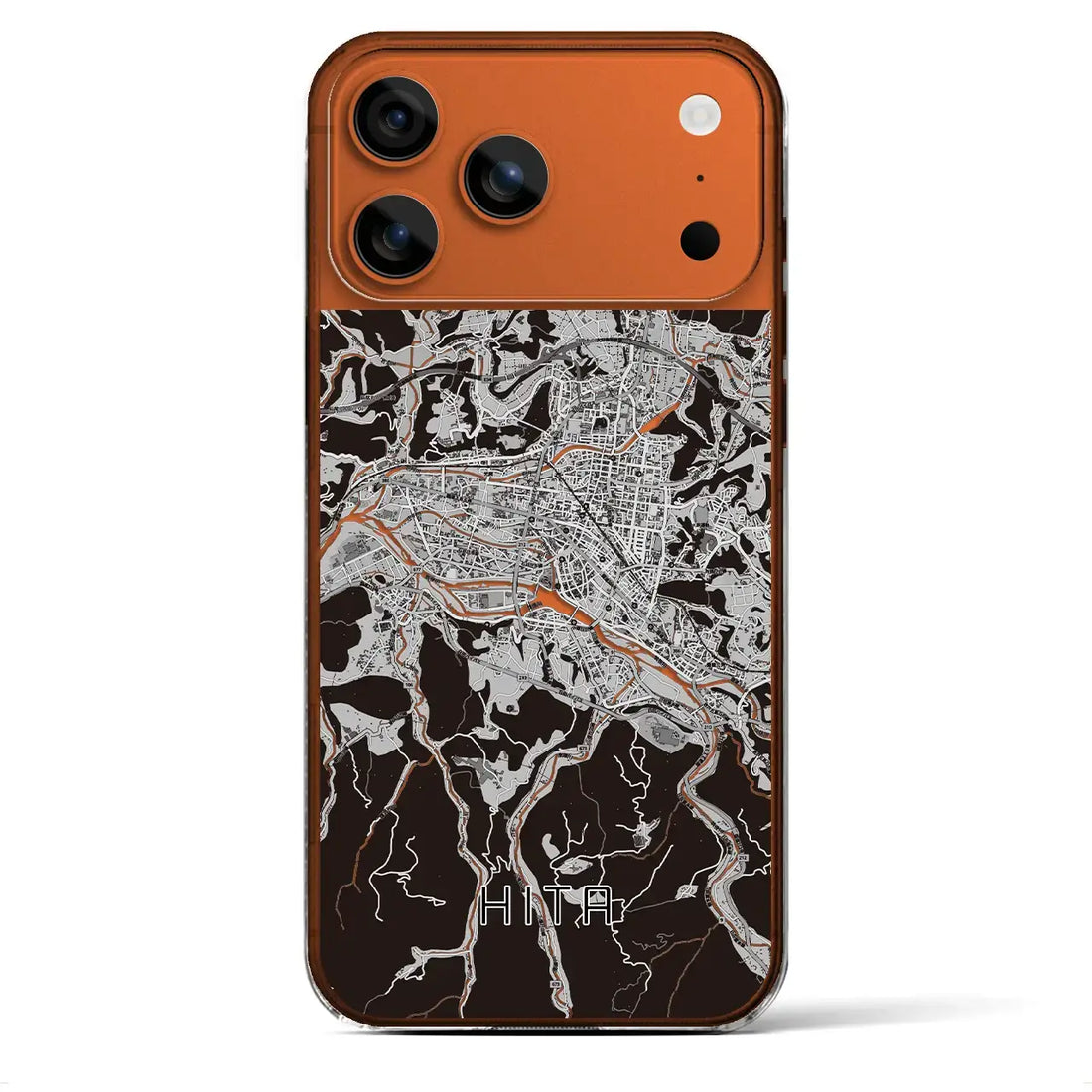 【日田2(大分県)】地図柄iPhoneケース(クリアタイプ)