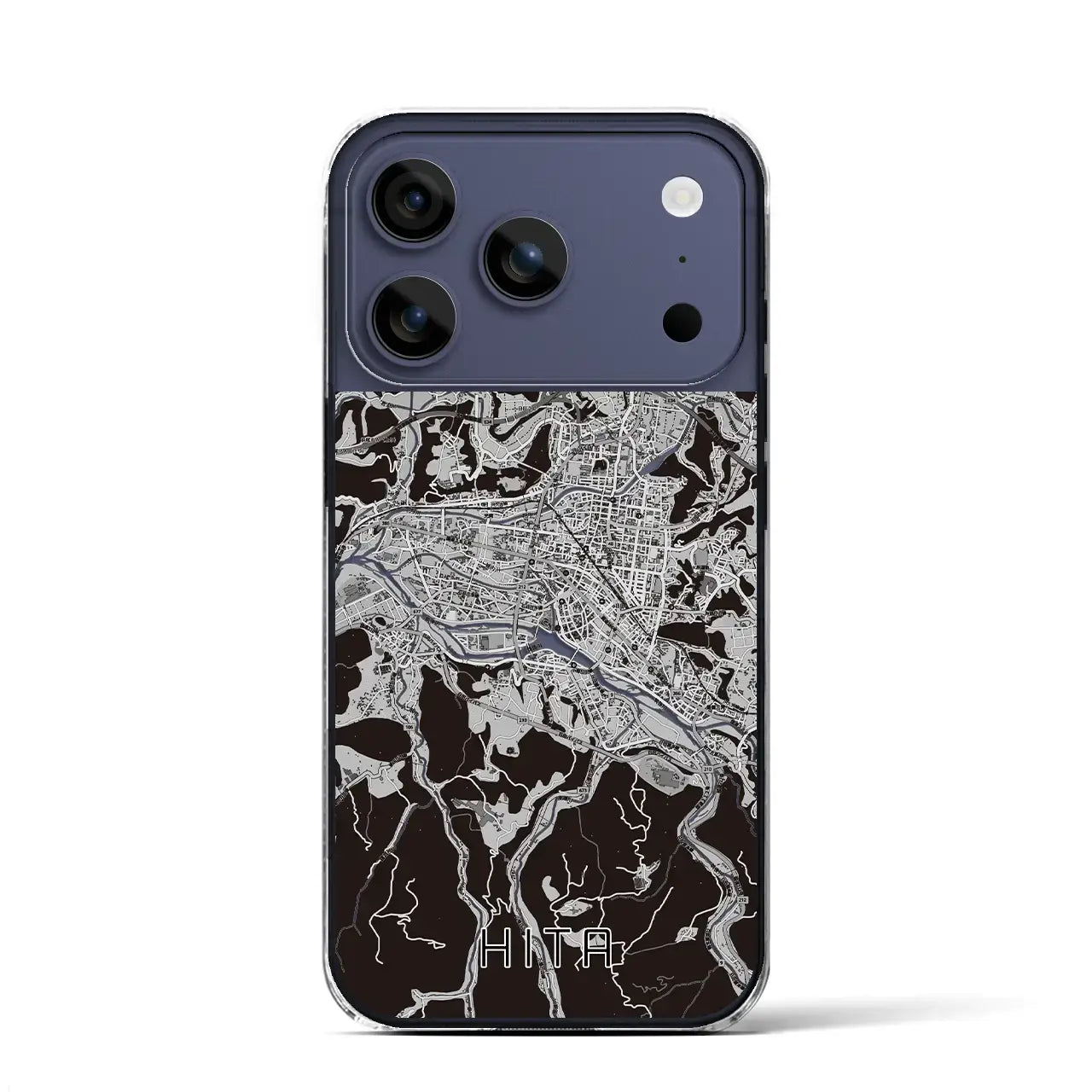 【日田2(大分県)】地図柄iPhoneケース(クリアタイプ)