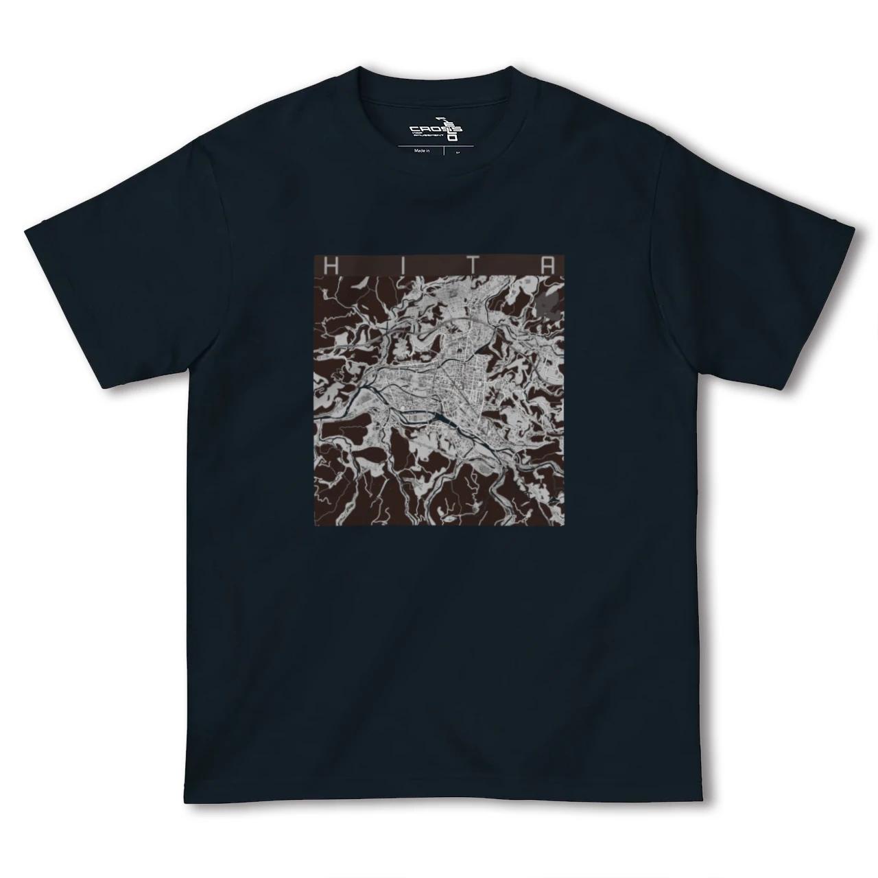 【日田2(大分県)】地図柄ヘビーウェイトTシャツ