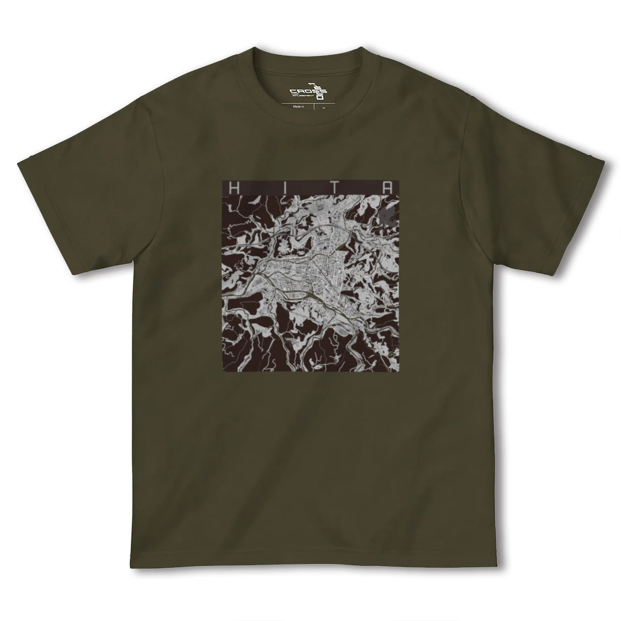 【日田2(大分県)】地図柄ヘビーウェイトTシャツ