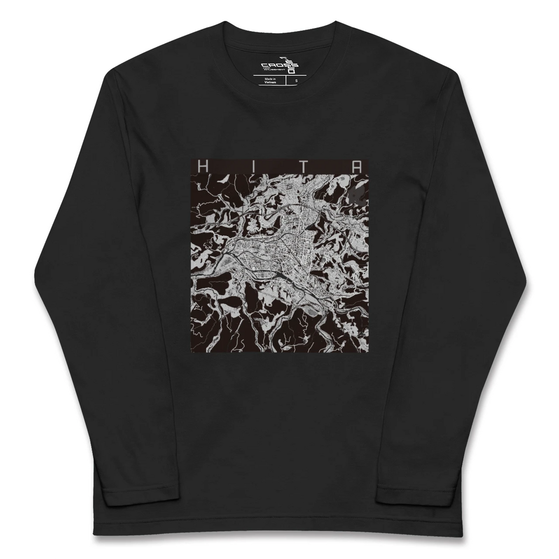 【日田2(大分県)】地図柄ロングスリーブTシャツ