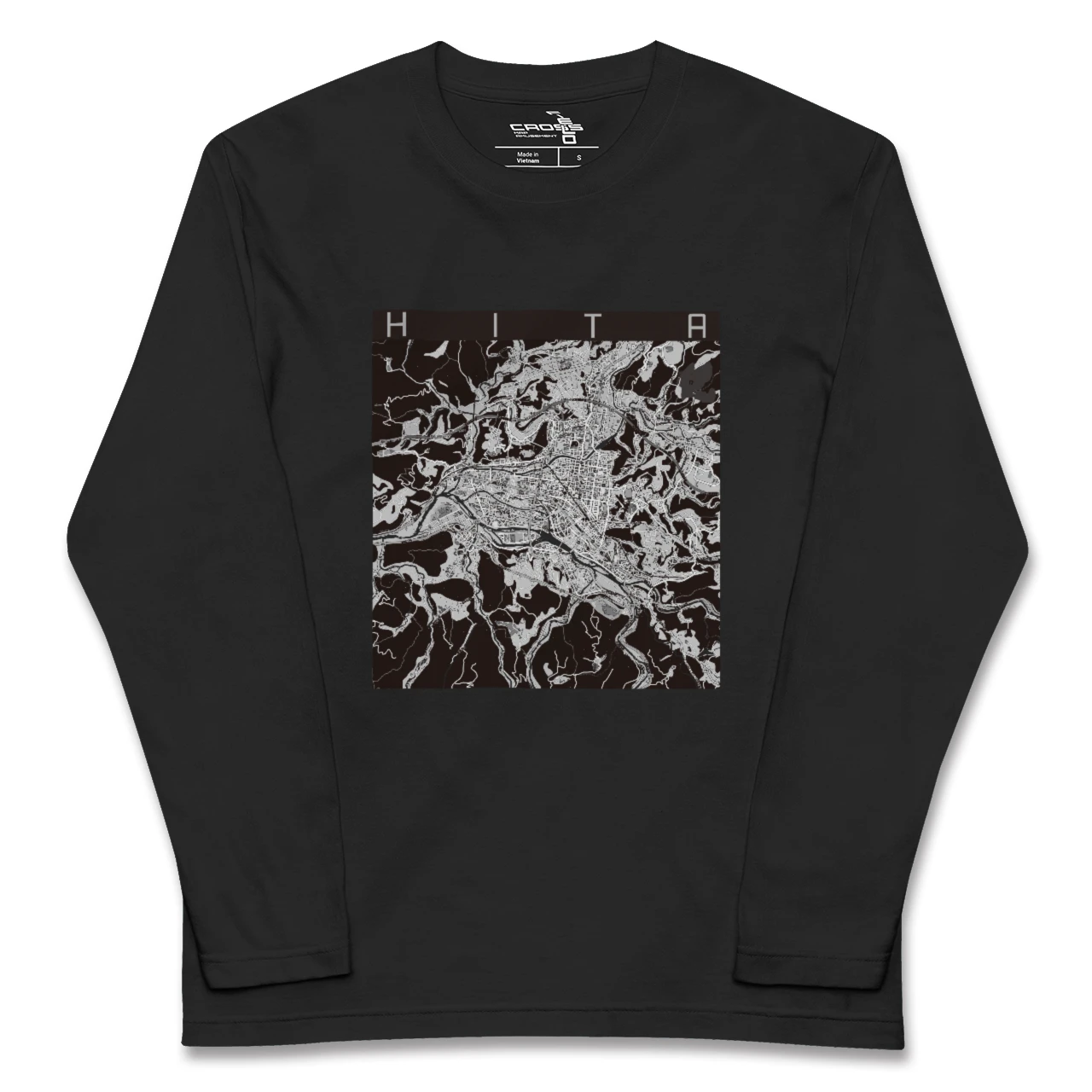 【日田2(大分県)】地図柄ロングスリーブTシャツ