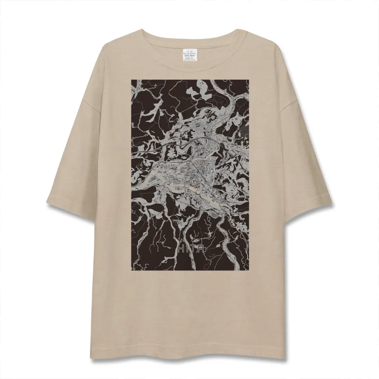 【日田2(大分県)】地図柄ビッグシルエットTシャツ
