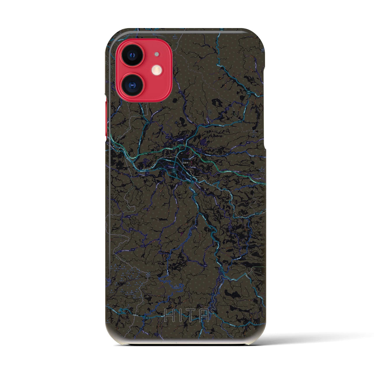 【日田(大分県)】地図柄iPhoneケース(バックカバータイプ)