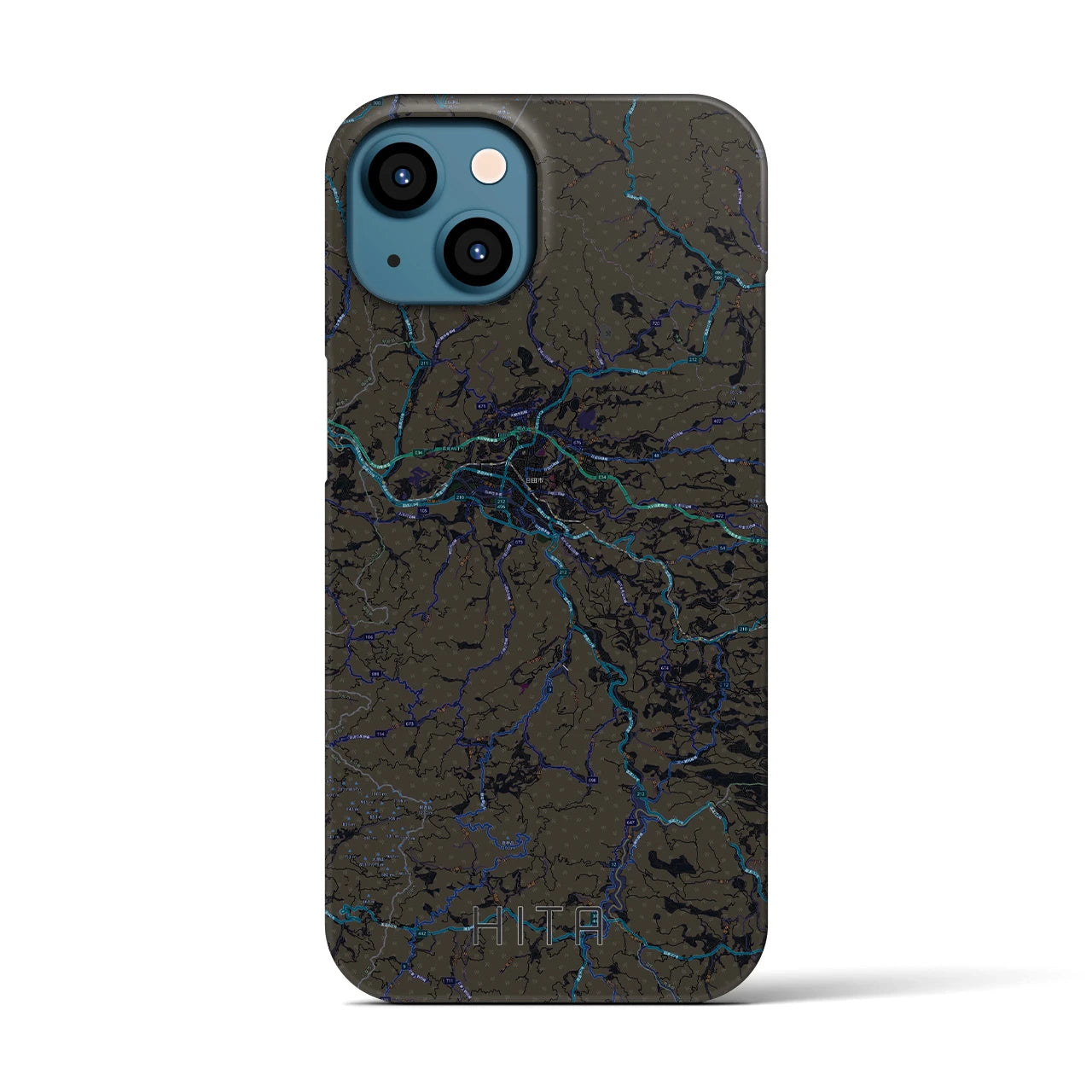 【日田(大分県)】地図柄iPhoneケース(バックカバータイプ)