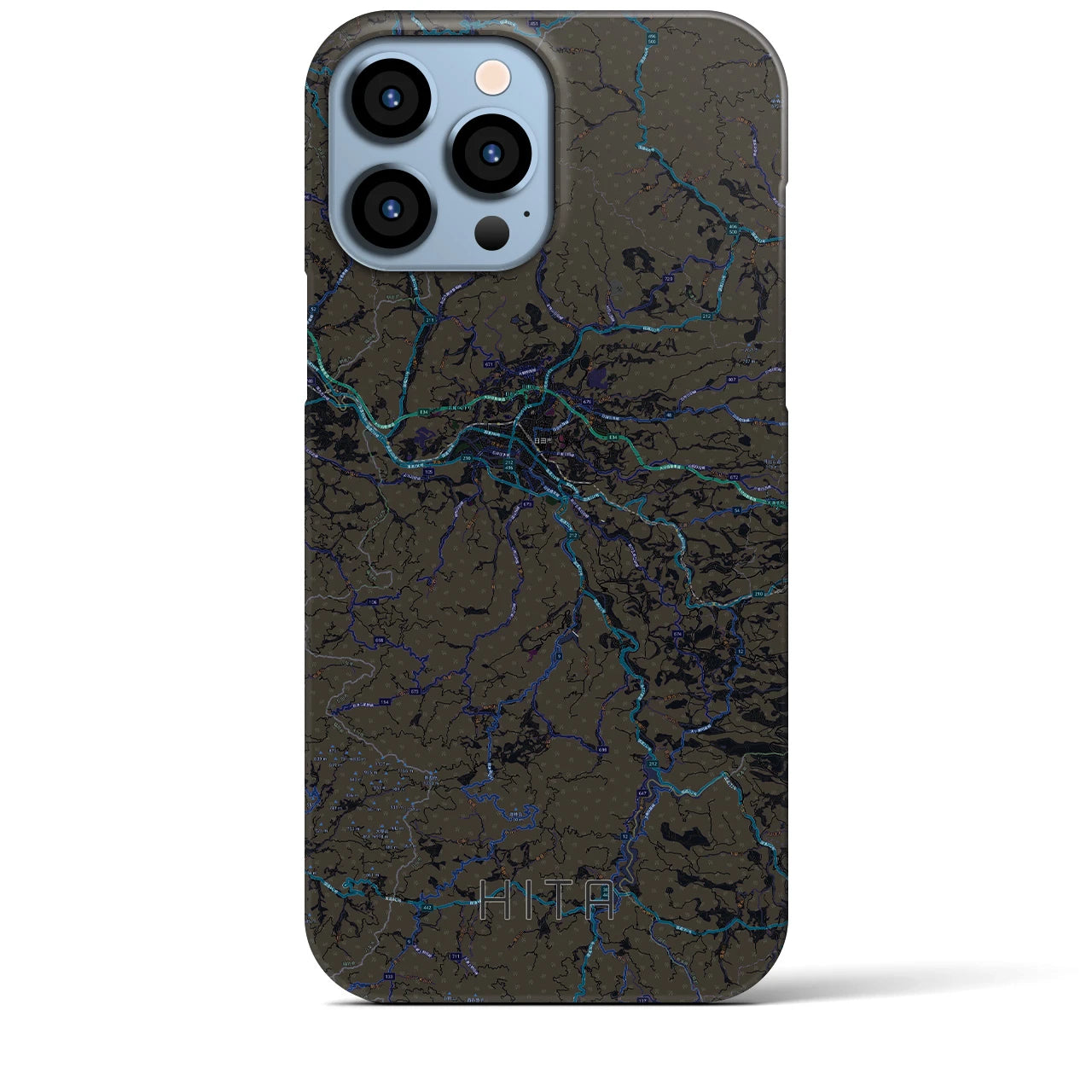 【日田(大分県)】地図柄iPhoneケース(バックカバータイプ)