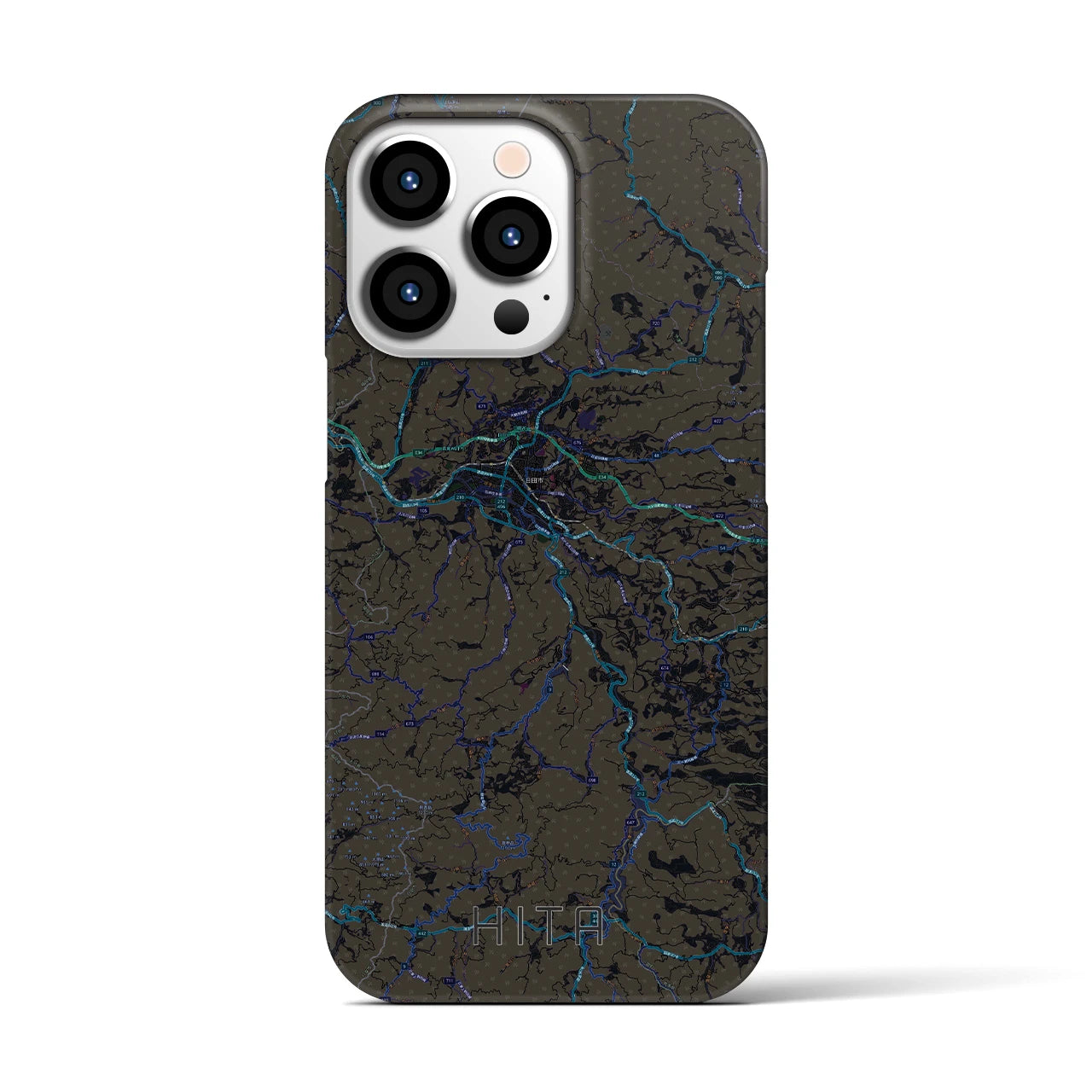 【日田(大分県)】地図柄iPhoneケース(バックカバータイプ)